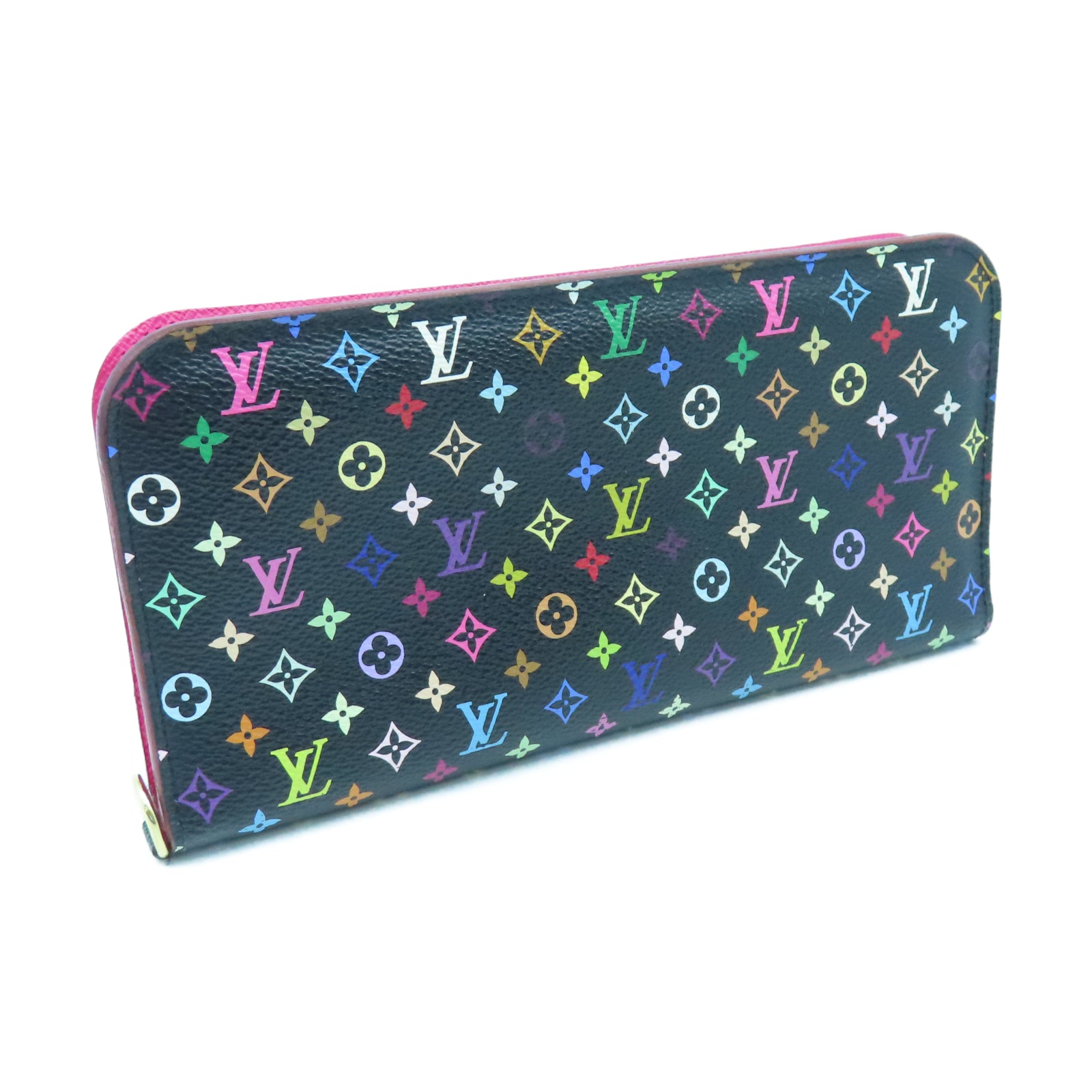 LOUIS VUITTON Monogram Multicolore Portefeuille Insolite金扣長錢包黑色