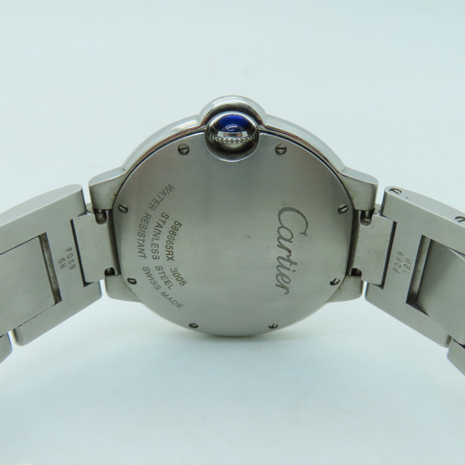 CARTIER Ballon Blue不鏽鋼手錶自動機芯白色