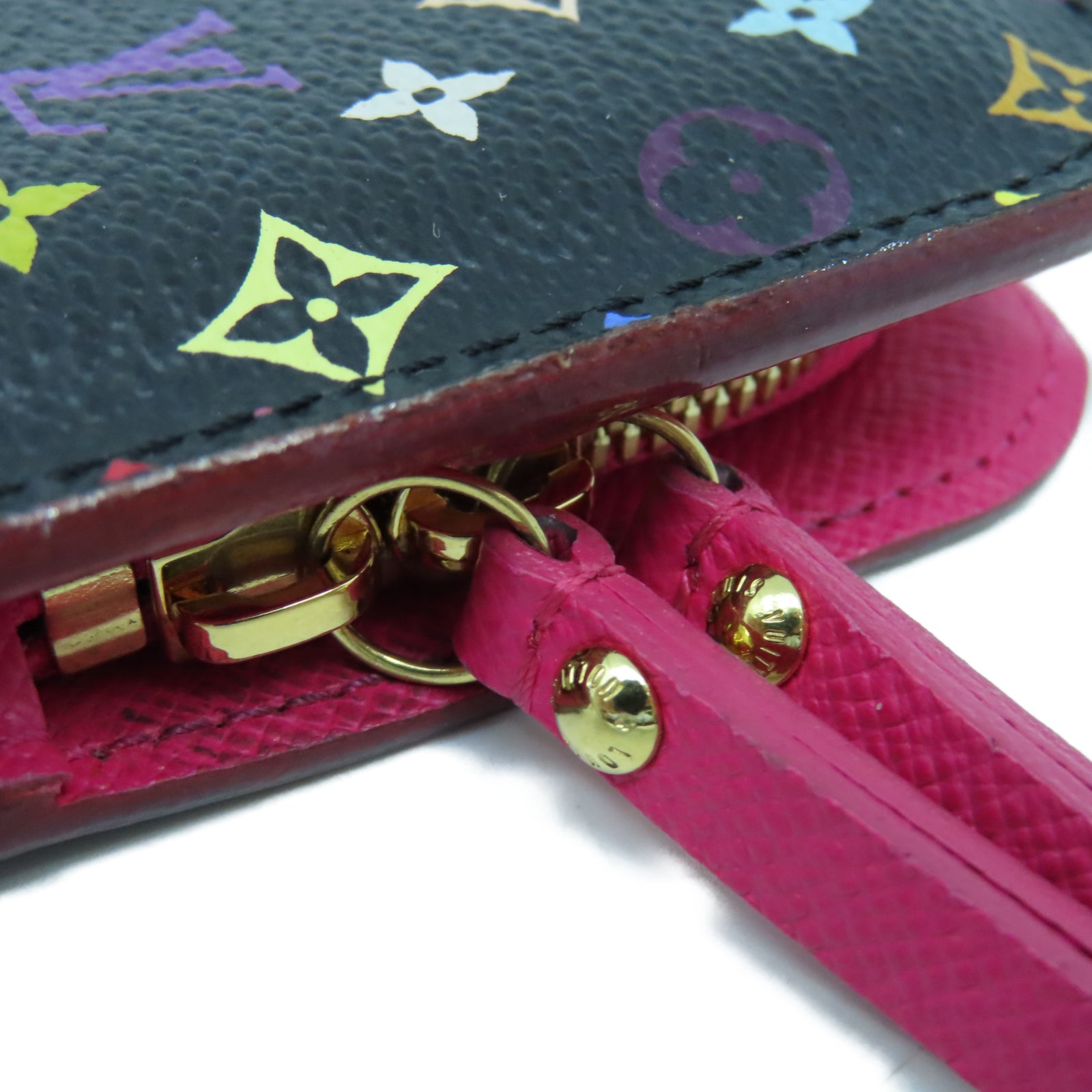 LOUIS VUITTON Monogram Multicolore Portefeuille Insolite金扣長錢包黑色