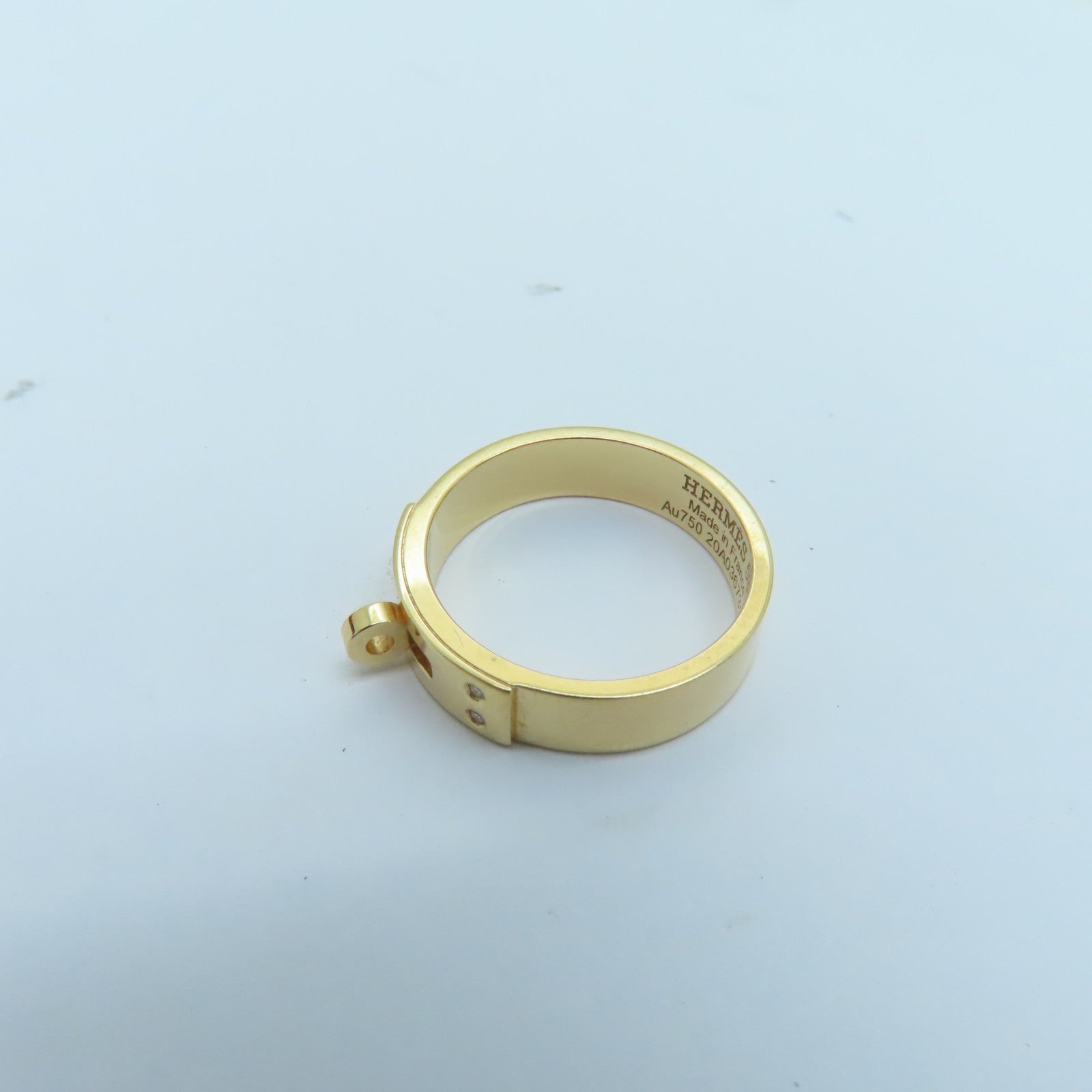 HERMES 【激減優惠】18K玫瑰金Kelly Ring Diamond 0.02ct鑽石戒指US#6.5