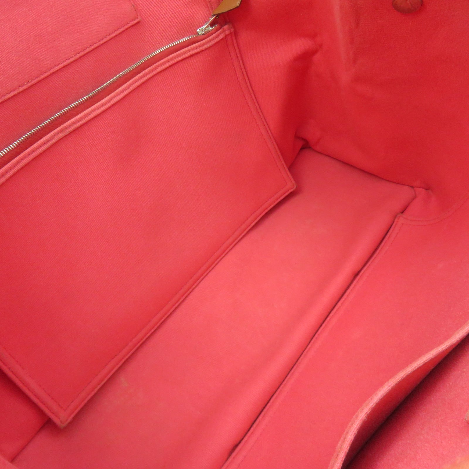 HERMES 帆布Cabag 2Way Shoulder Bag手挽肩背两用袋粉红色