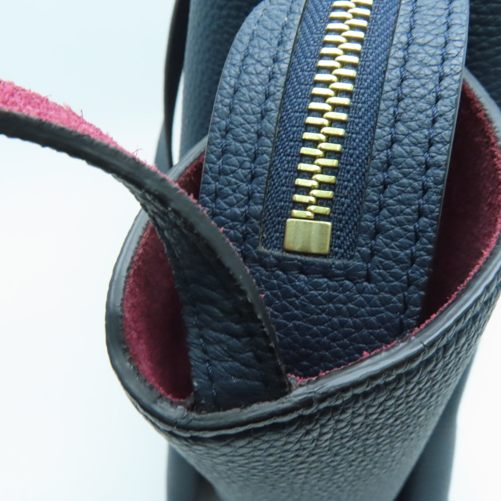 CELINE 【激減優惠】牛皮皮革Trifold Tote金扣肩背袋藍色紅色