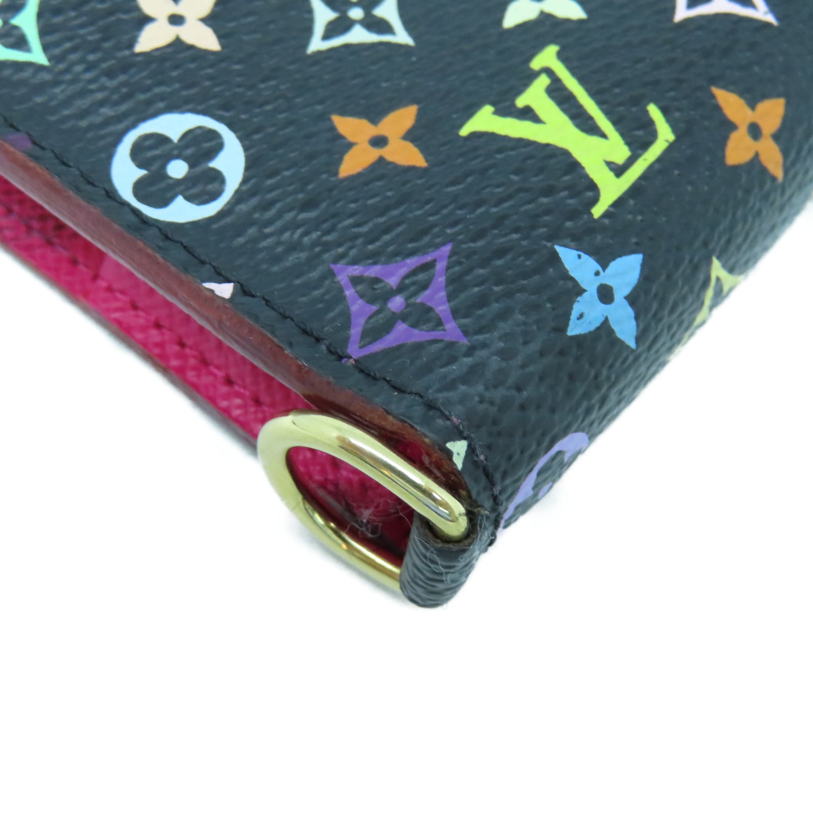 LOUIS VUITTON Monogram Multicolore Portefeuille Insolite金扣長錢包黑色
