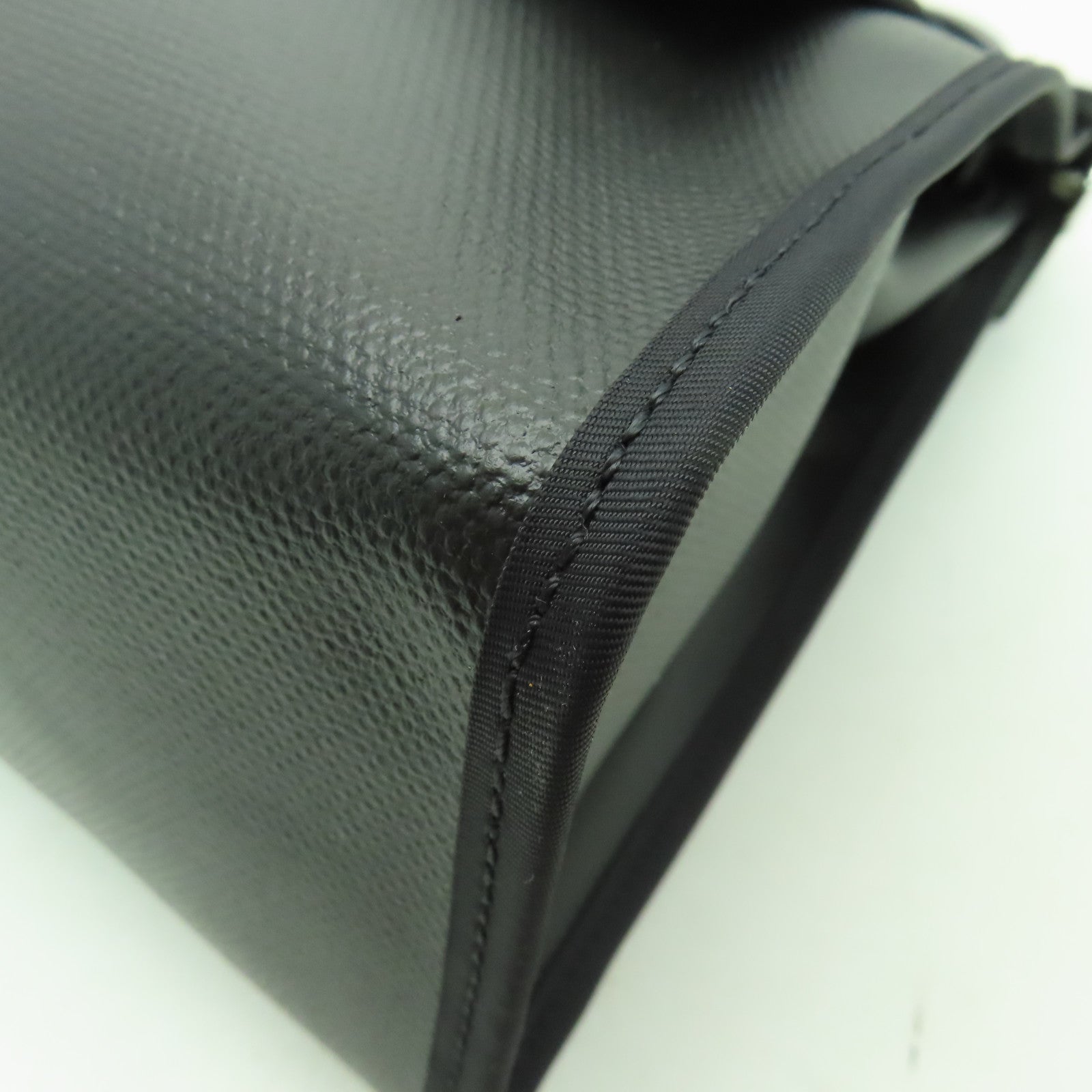 HERMES 牛皮皮革/帆布Herbag PM銀扣手挽肩背兩用袋黑色