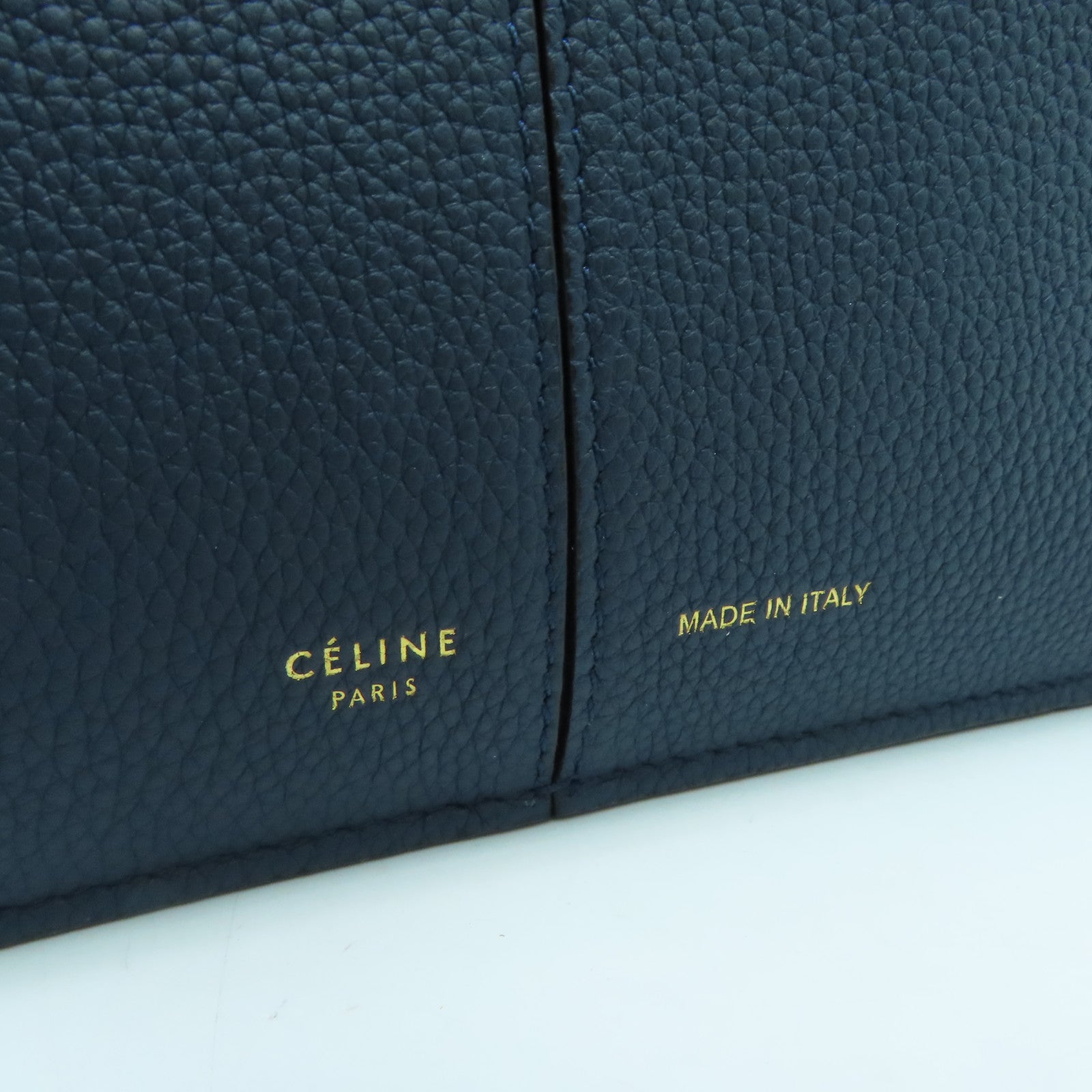 CELINE 【激減優惠】牛皮皮革Trifold Tote金扣肩背袋藍色紅色