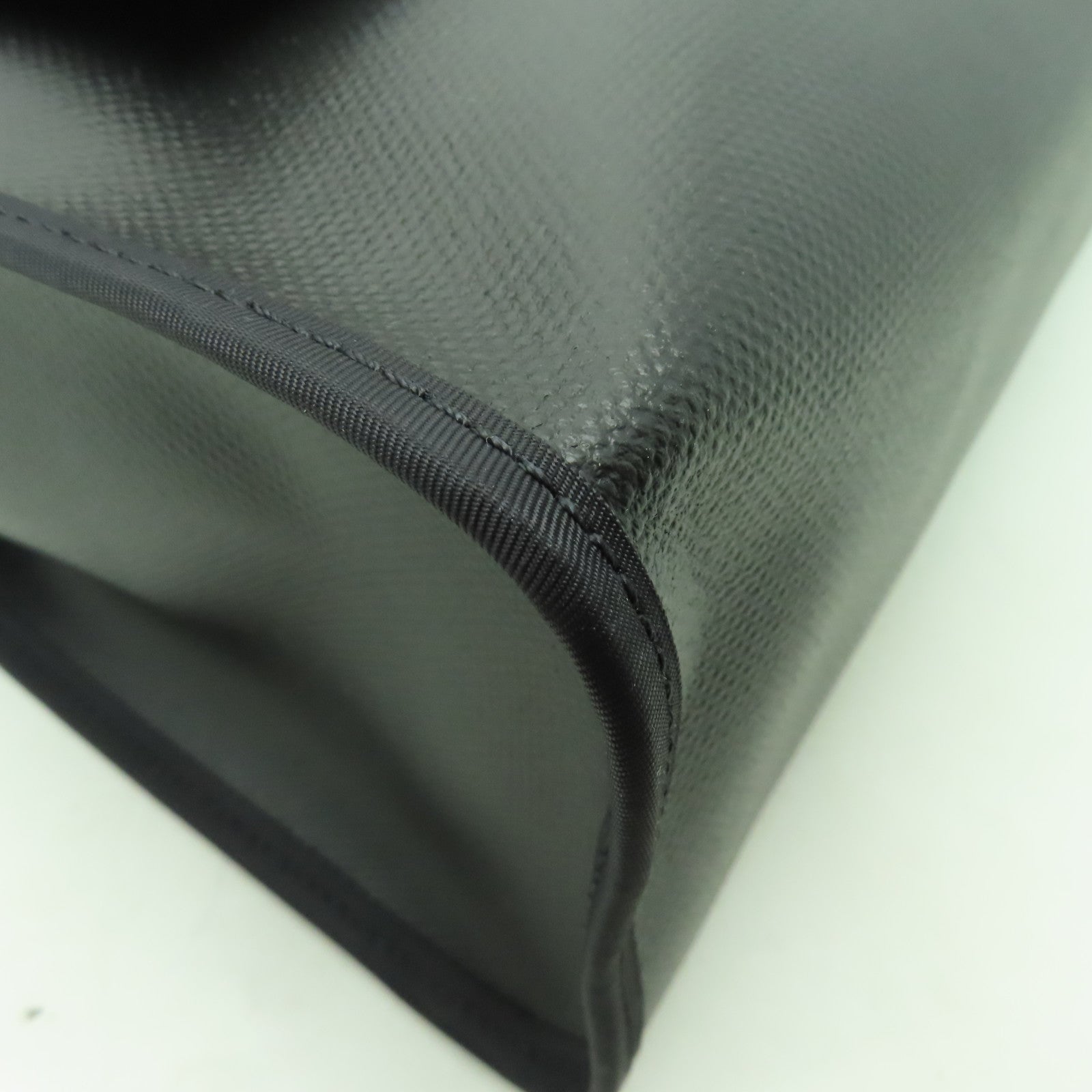 HERMES 牛皮皮革/帆布Herbag PM銀扣手挽肩背兩用袋黑色