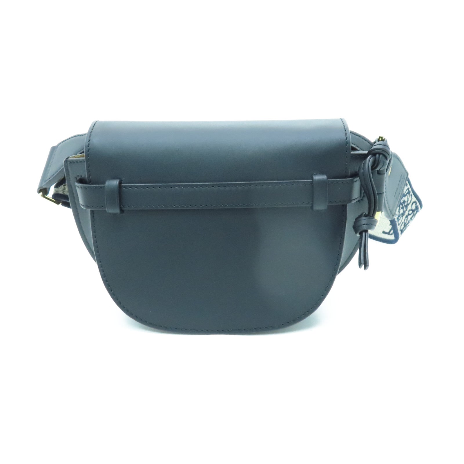 LOEWE 牛皮皮革Mini Gate Dual Bag金扣肩背袋黑色