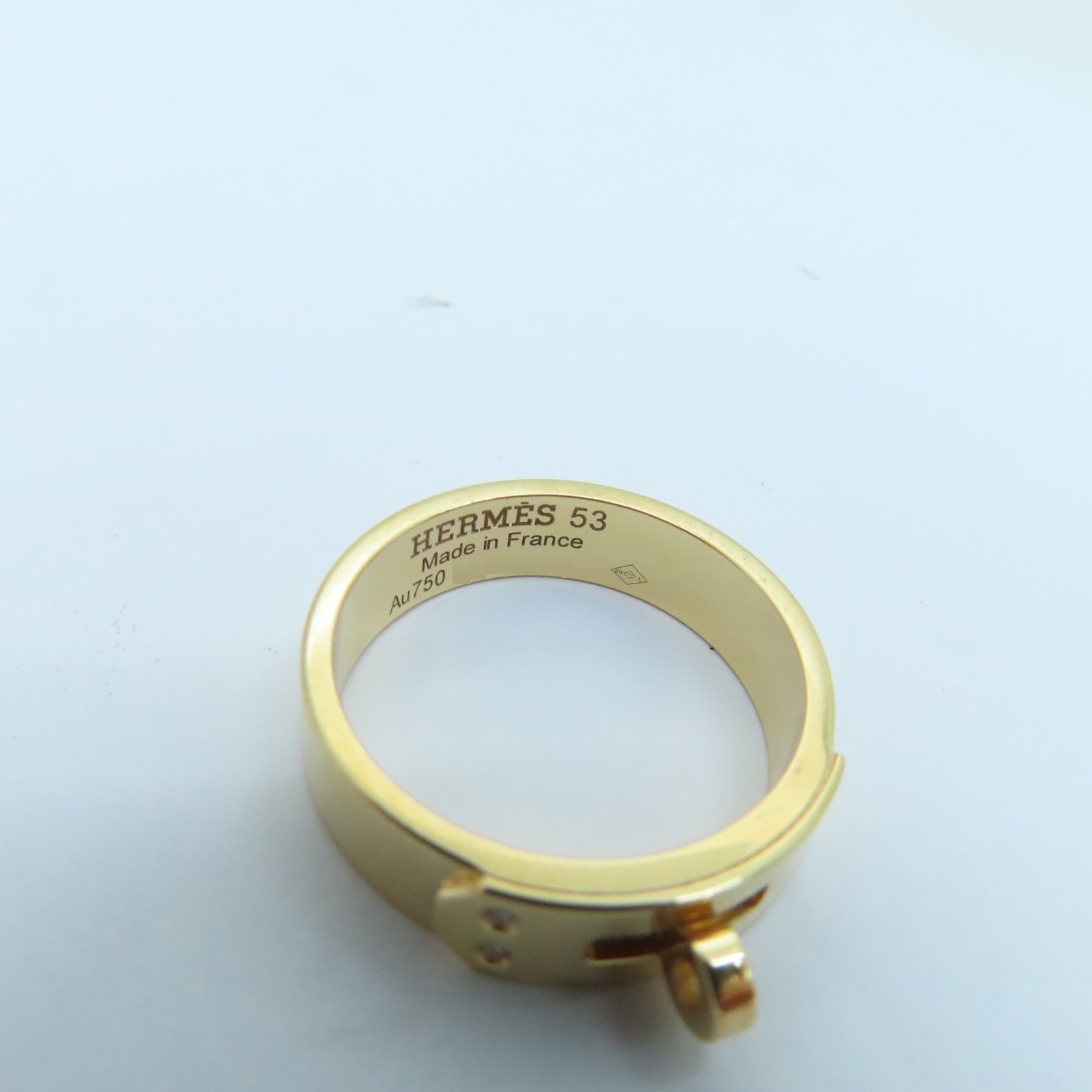 HERMES 【激減優惠】18K玫瑰金Kelly Ring Diamond 0.02ct鑽石戒指US#6.5