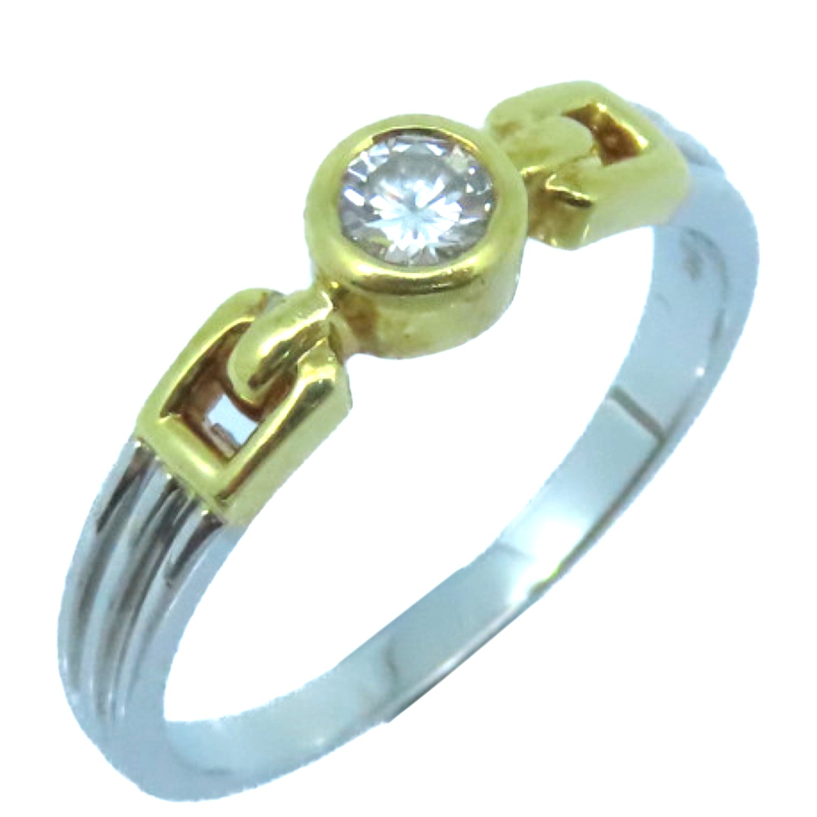 JEWELRY 18K白金/Diamond Ring 0.16ct钻石戒指US#6