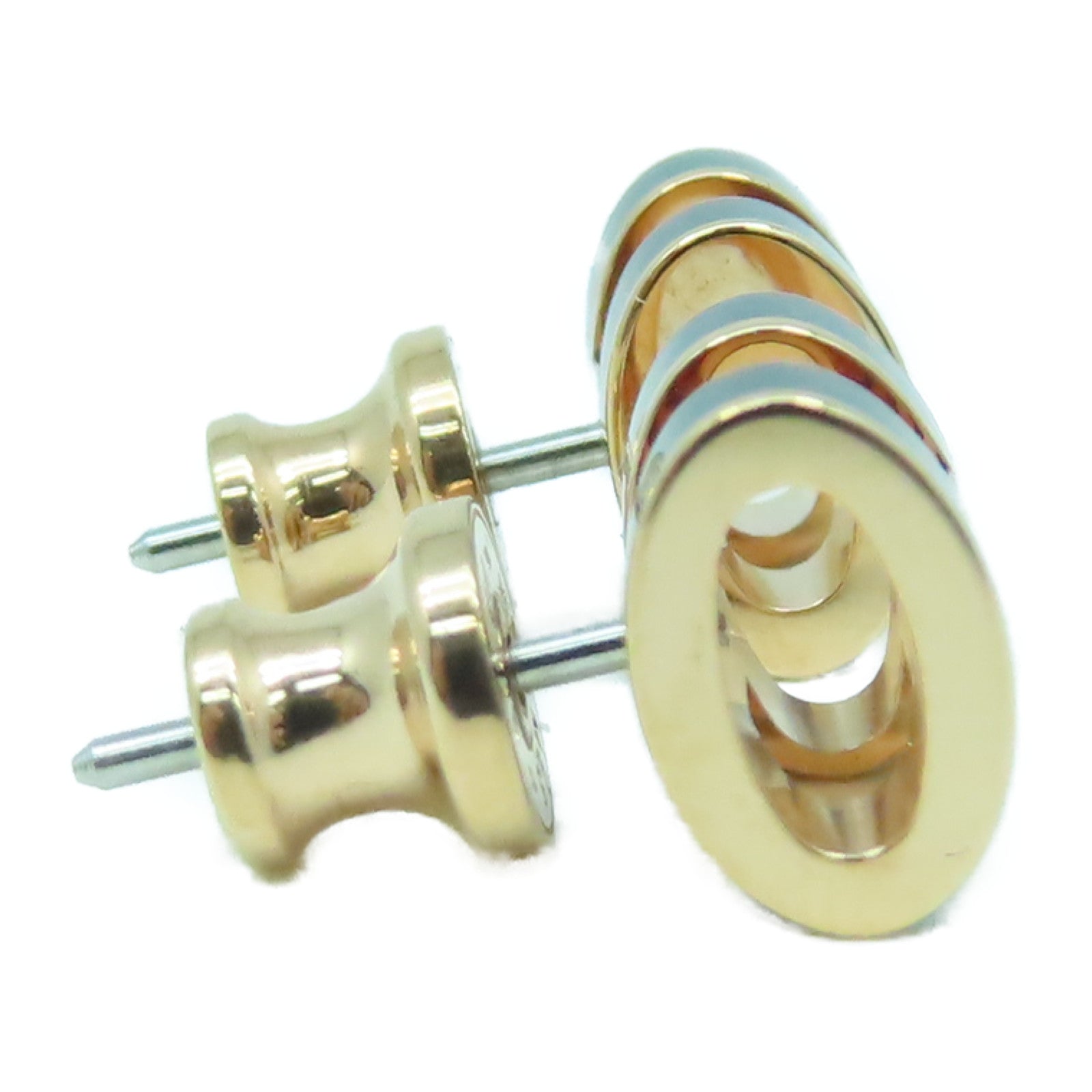 HERMES 金屬Pop H Earrings耳環金色/墨綠色