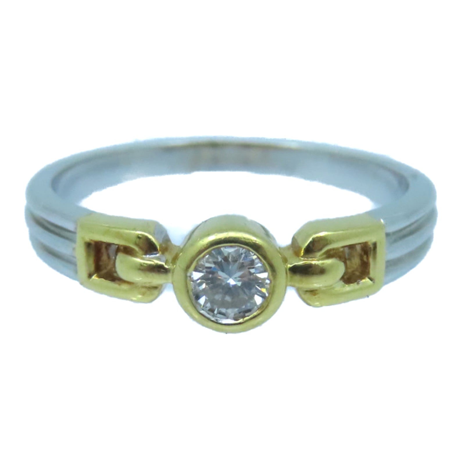JEWELRY 18K白金/Diamond Ring 0.16ct钻石戒指US#6