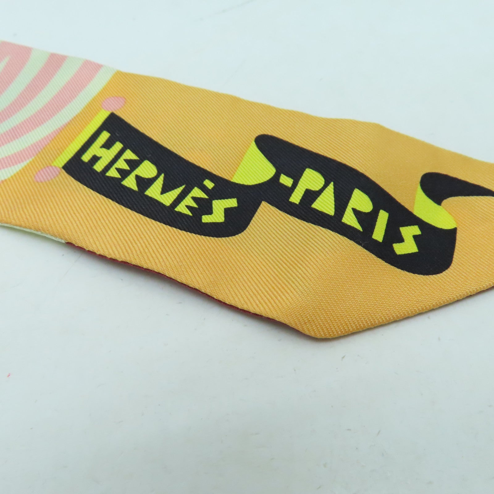 HERMES 絲質Twilly絲巾彩色