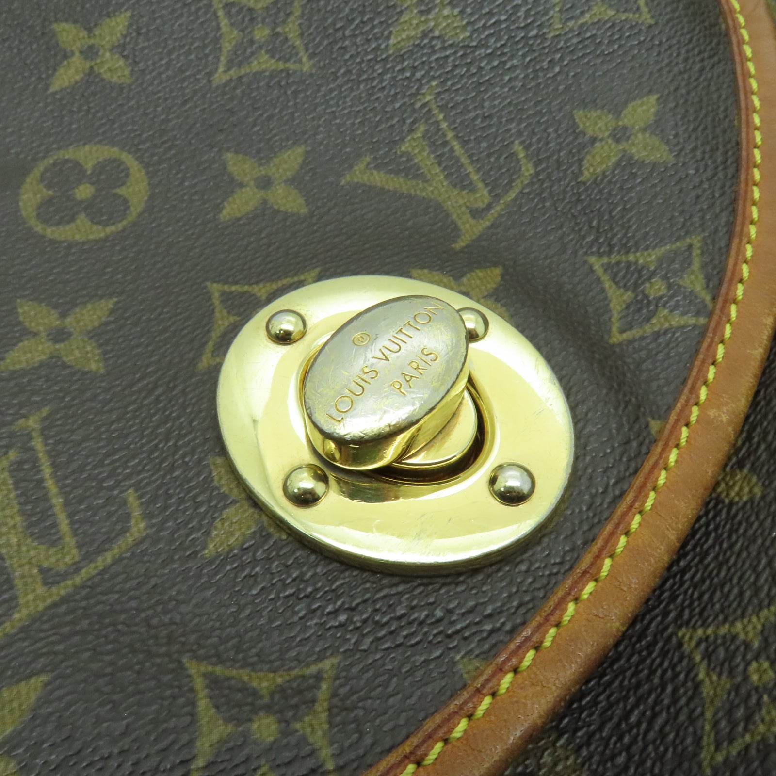 LOUIS VUITTON Monogram Tulum GM金扣肩背袋啡色