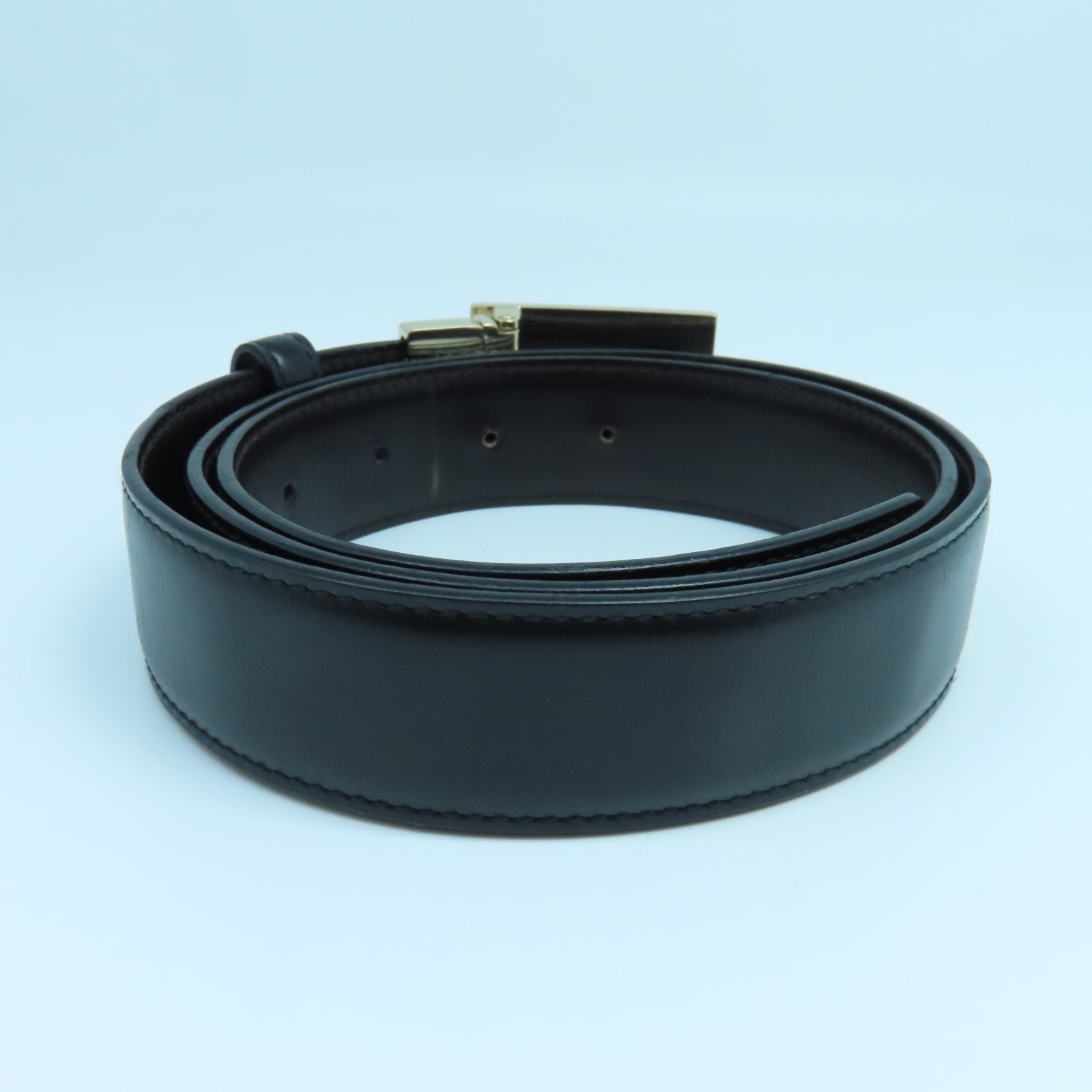 GUCCI 【激減優惠】牛皮皮革Belt金扣皮帶黑色