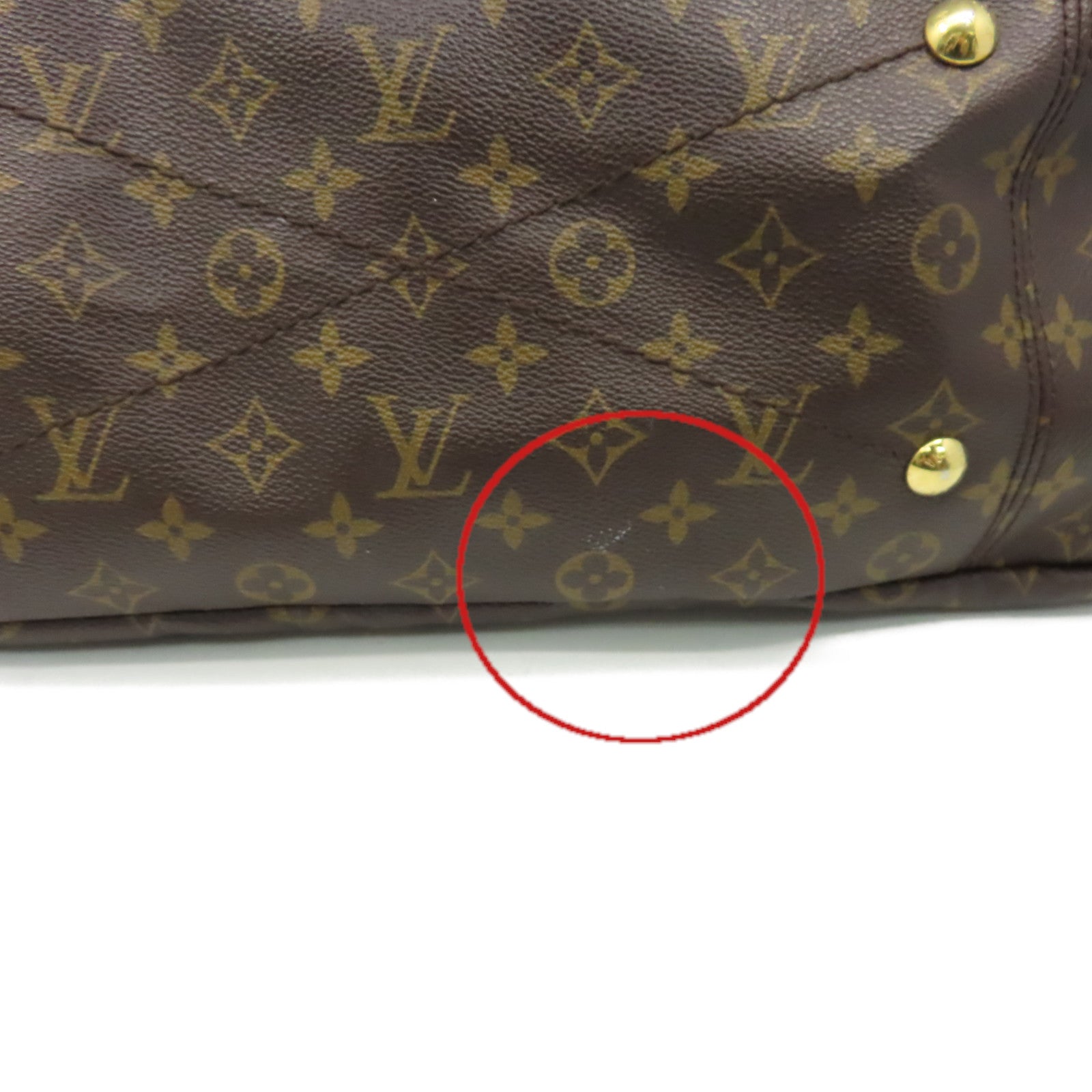 LOUIS VUITTON Monogram Artsy GM Shoulder Bag金扣肩背袋啡色