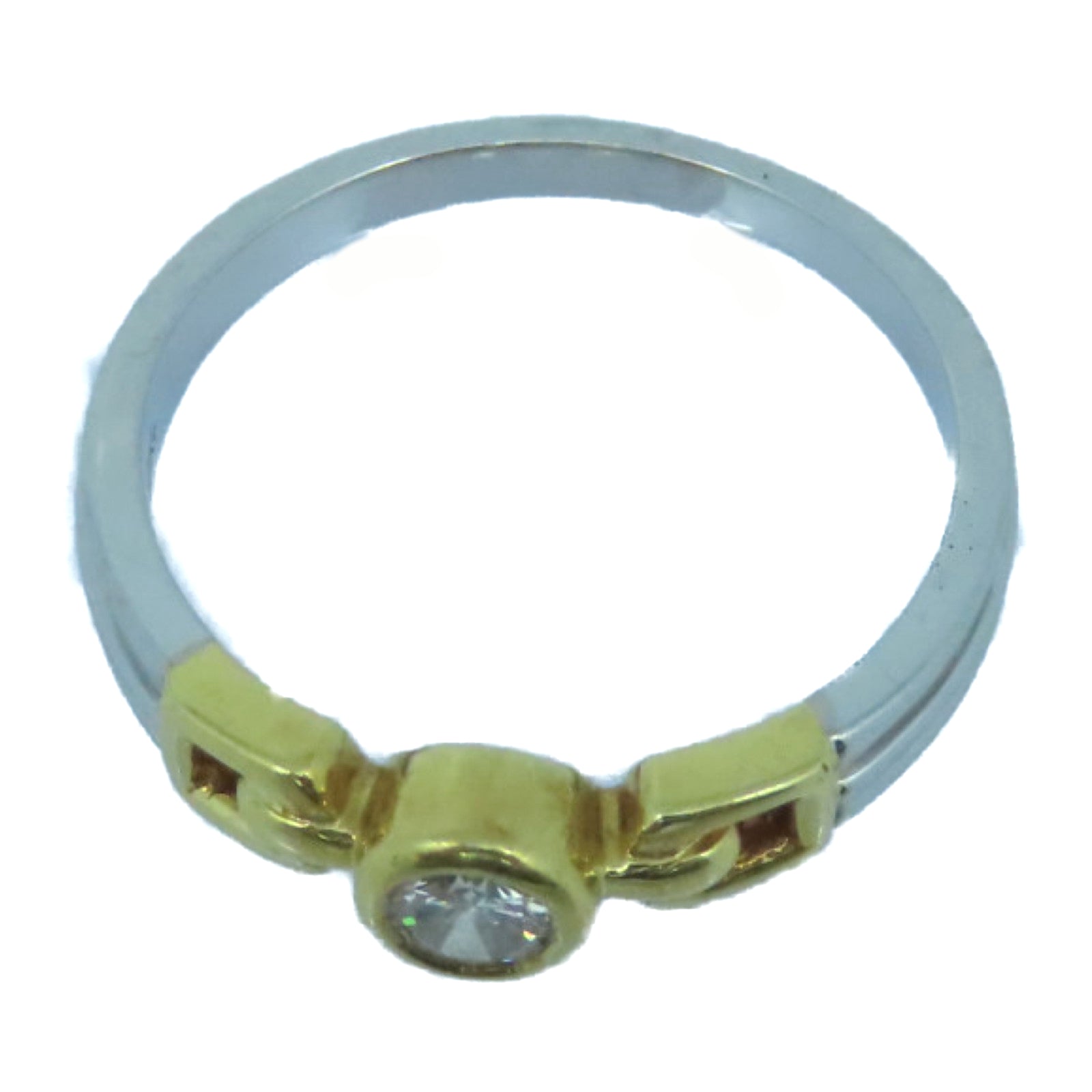 JEWELRY 18K白金/Diamond Ring 0.16ct钻石戒指US#6