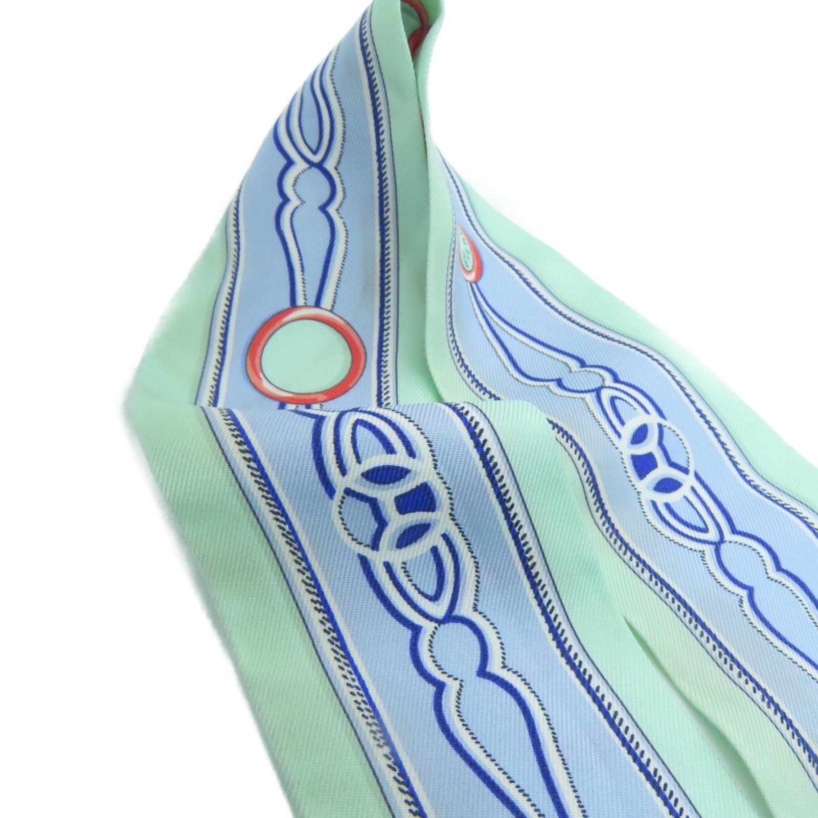 HERMES 丝质Twilly丝巾绿色