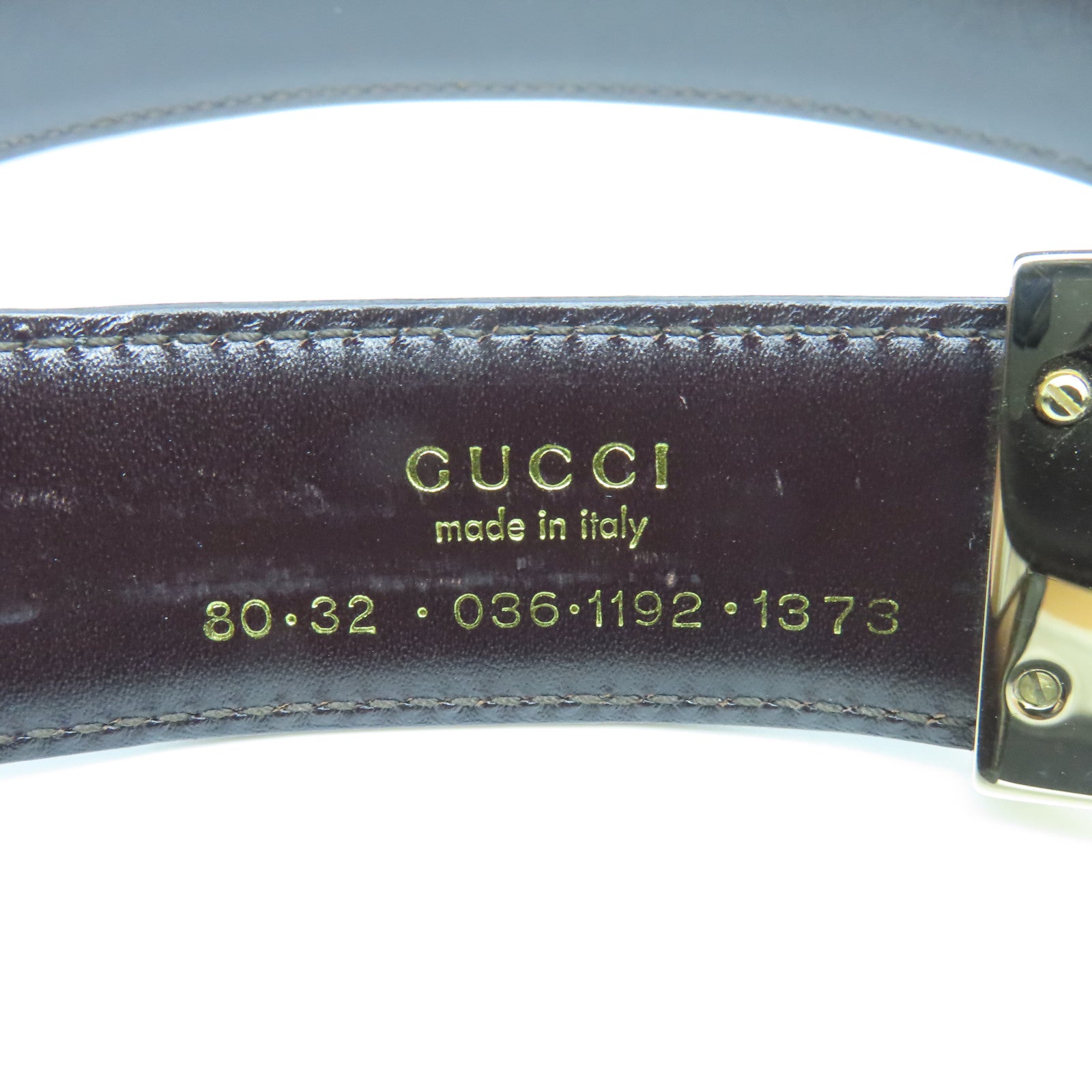 GUCCI 【激減優惠】牛皮皮革Belt金扣皮帶黑色