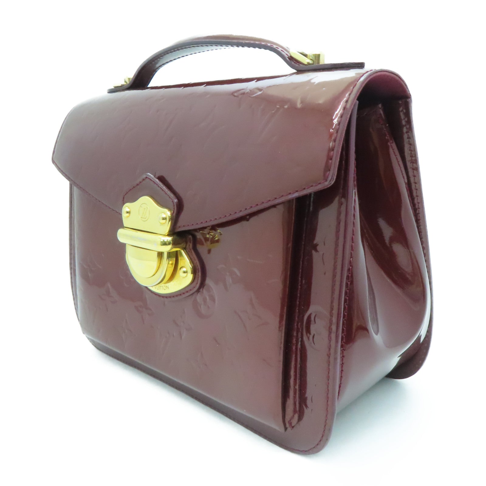 LOUIS VUITTON Monogram Vernis Mirada gold buckle shoulder shoulder bag purple