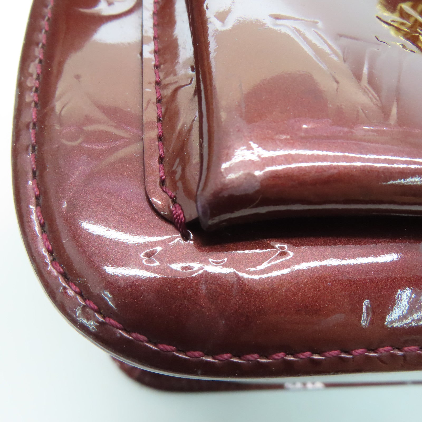 LOUIS VUITTON Monogram Vernis Mirada gold buckle shoulder shoulder bag purple