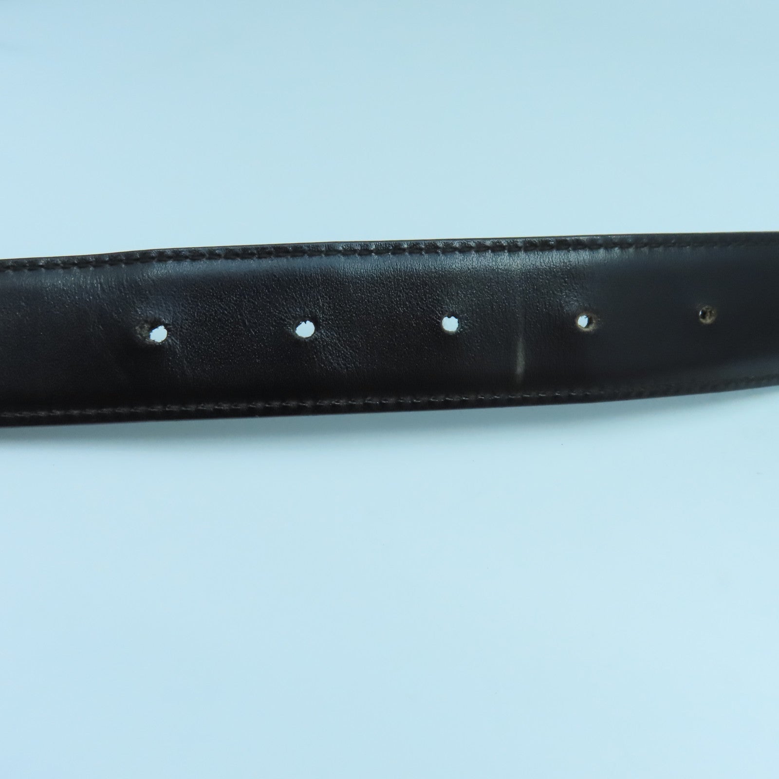 GUCCI 【激減優惠】牛皮皮革Belt金扣皮帶黑色