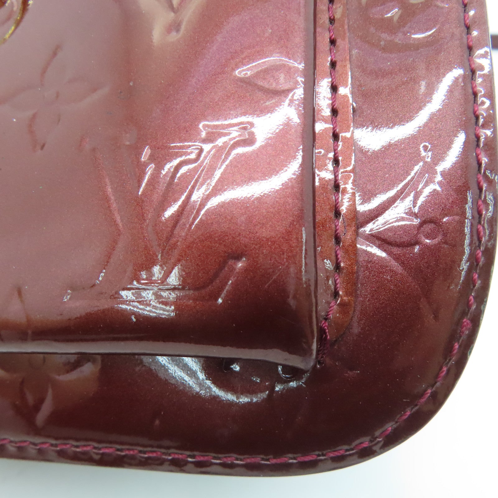 LOUIS VUITTON Monogram Vernis Mirada gold buckle shoulder shoulder bag purple
