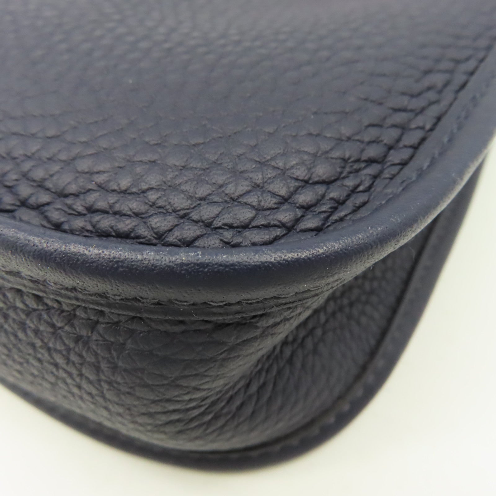 HERMES Clemence皮革Evelyne TPM Shoulder Bag金扣肩背袋Bleu Nuit午夜藍