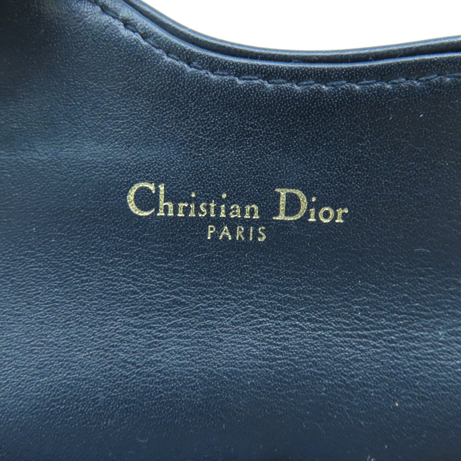 Dior 帆布Card Case金扣卡片包藍色/米色