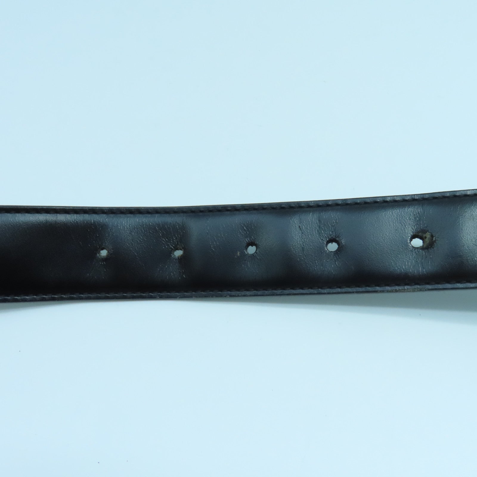 GUCCI 【激減優惠】牛皮皮革Belt金扣皮帶黑色