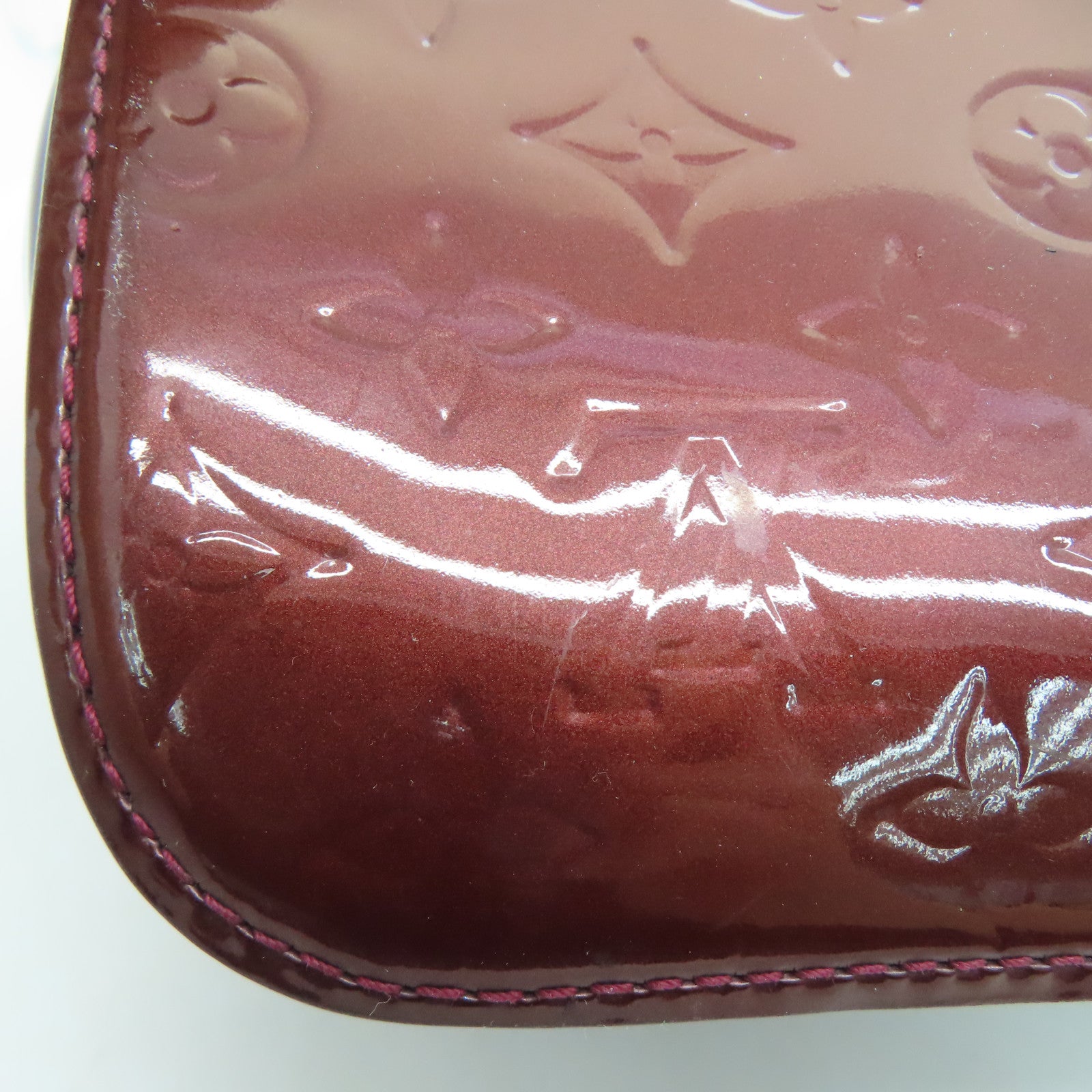 LOUIS VUITTON Monogram Vernis Mirada gold buckle shoulder shoulder