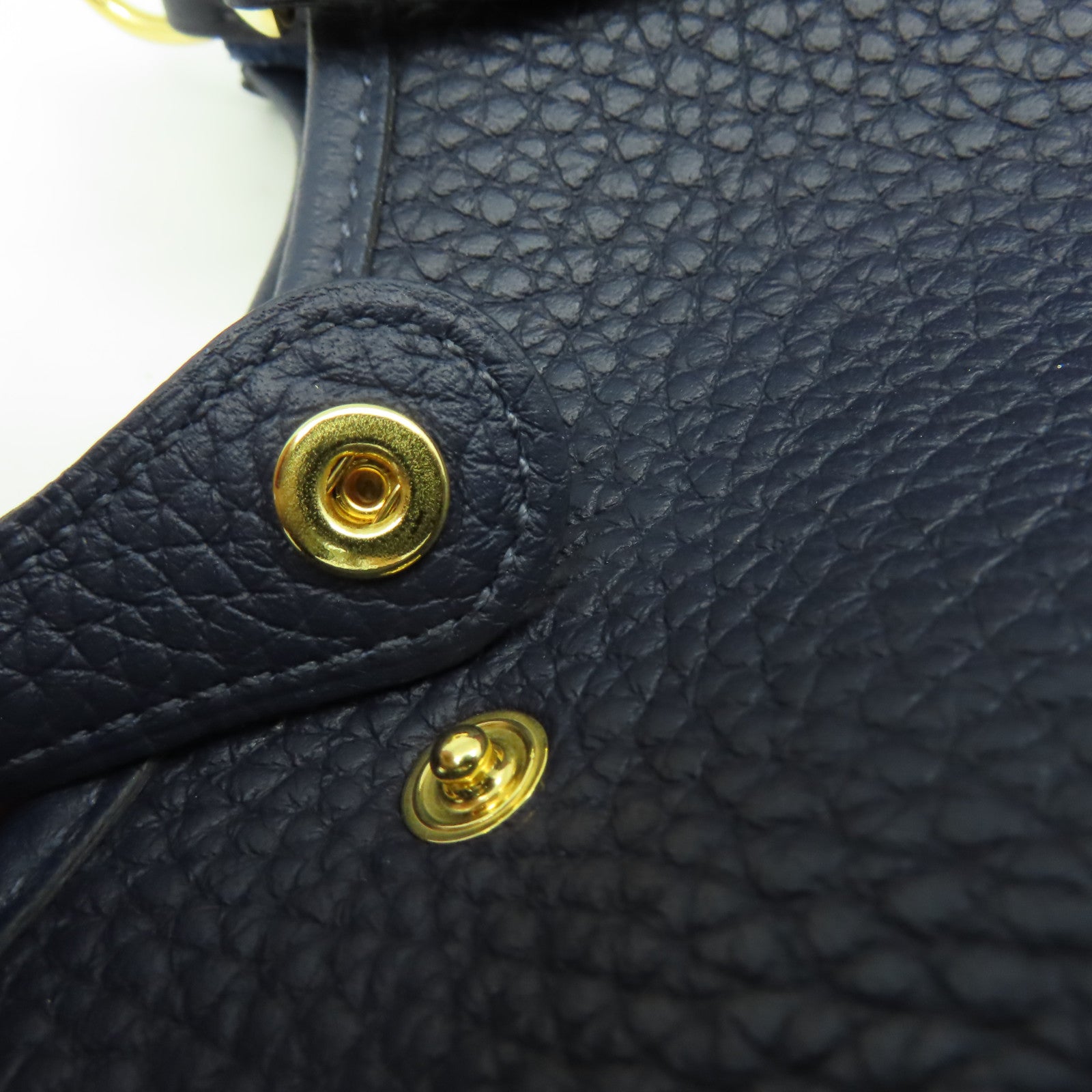 HERMES Clemence皮革Evelyne TPM Shoulder Bag金扣肩背袋Bleu Nuit午夜藍