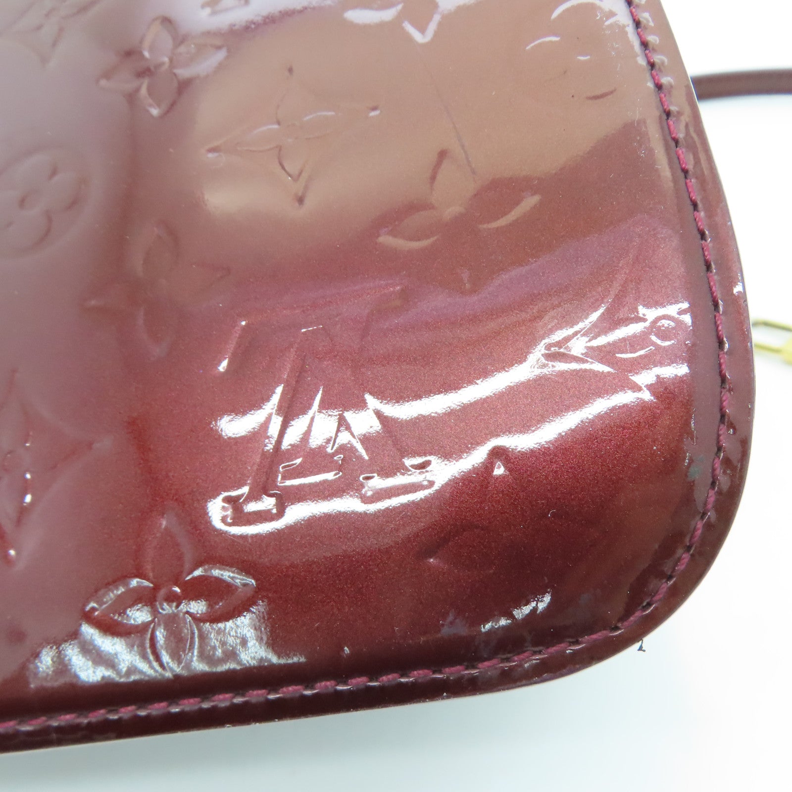 LOUIS VUITTON Monogram Vernis Mirada gold buckle shoulder shoulder bag purple