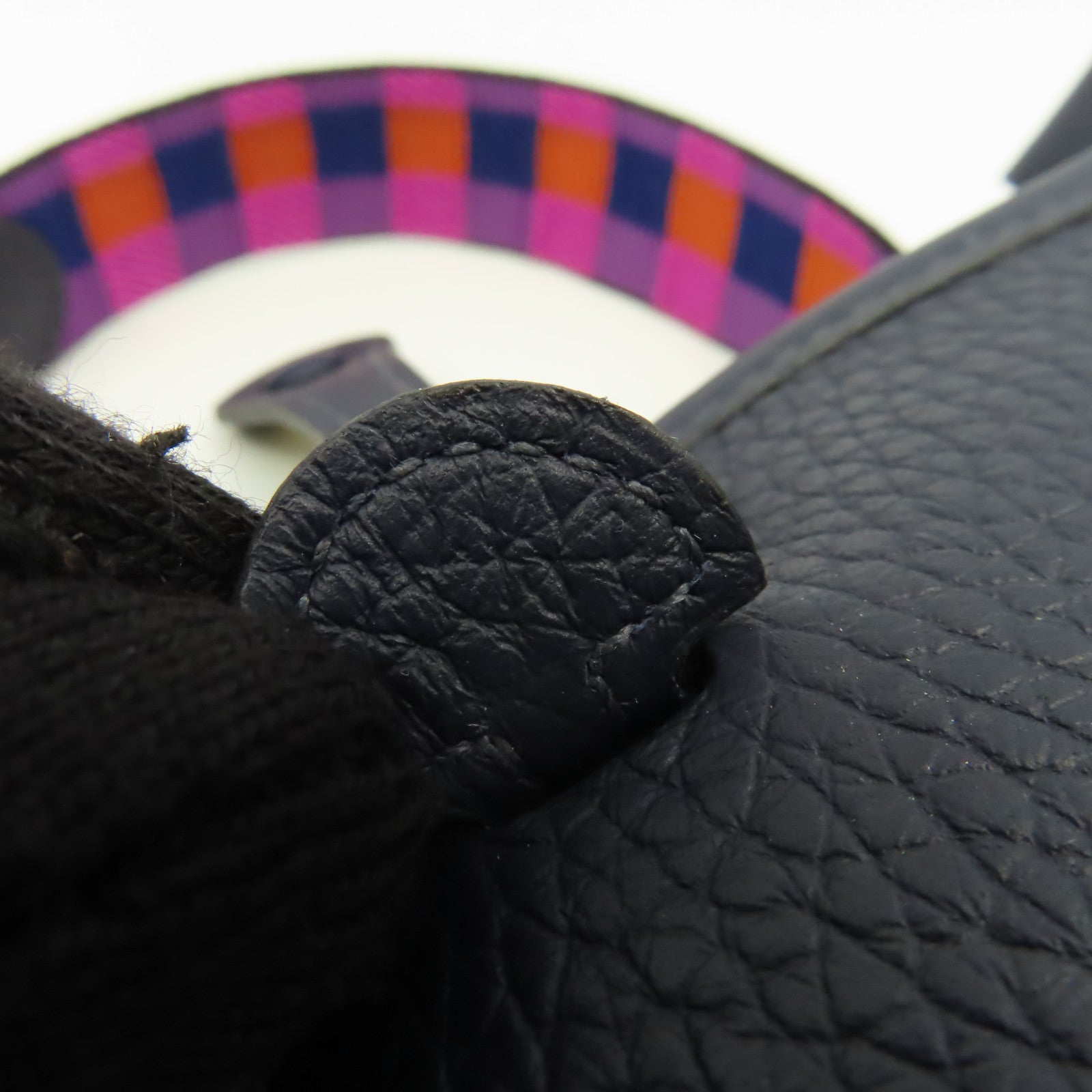 HERMES Clemence皮革Evelyne TPM Shoulder Bag金扣肩背袋Bleu Nuit午夜藍
