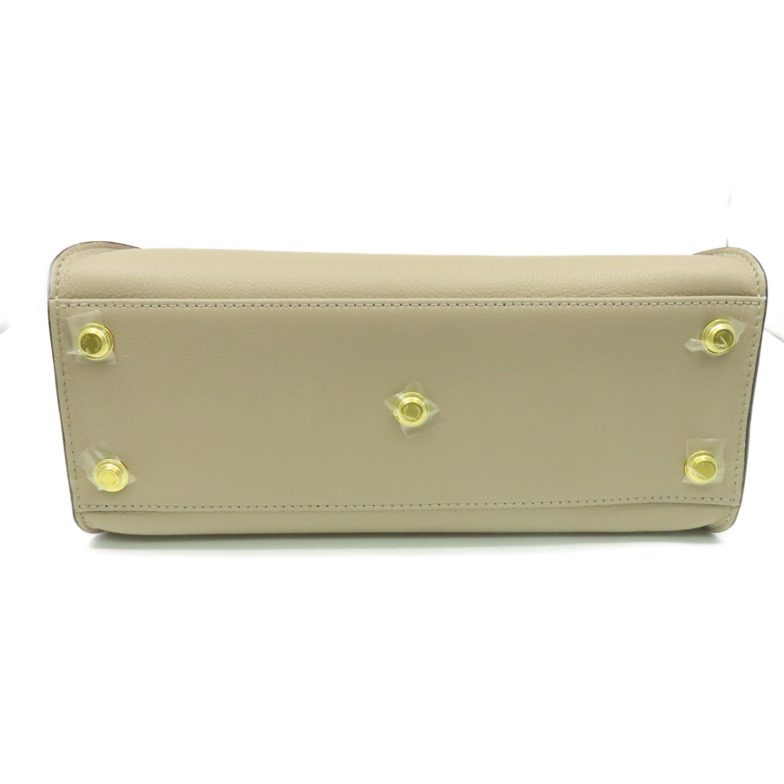 LOUIS VUITTON Monogram Tuffetage On My Side MM 2Way Shoulder Bag手挽肩背兩用袋杏色