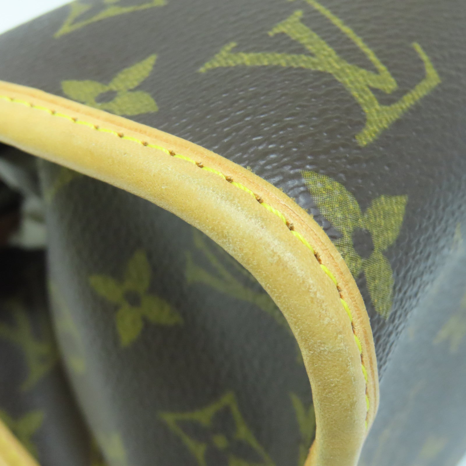 LOUIS VUITTON Monogram Popincourt gold buckle handle bag brown