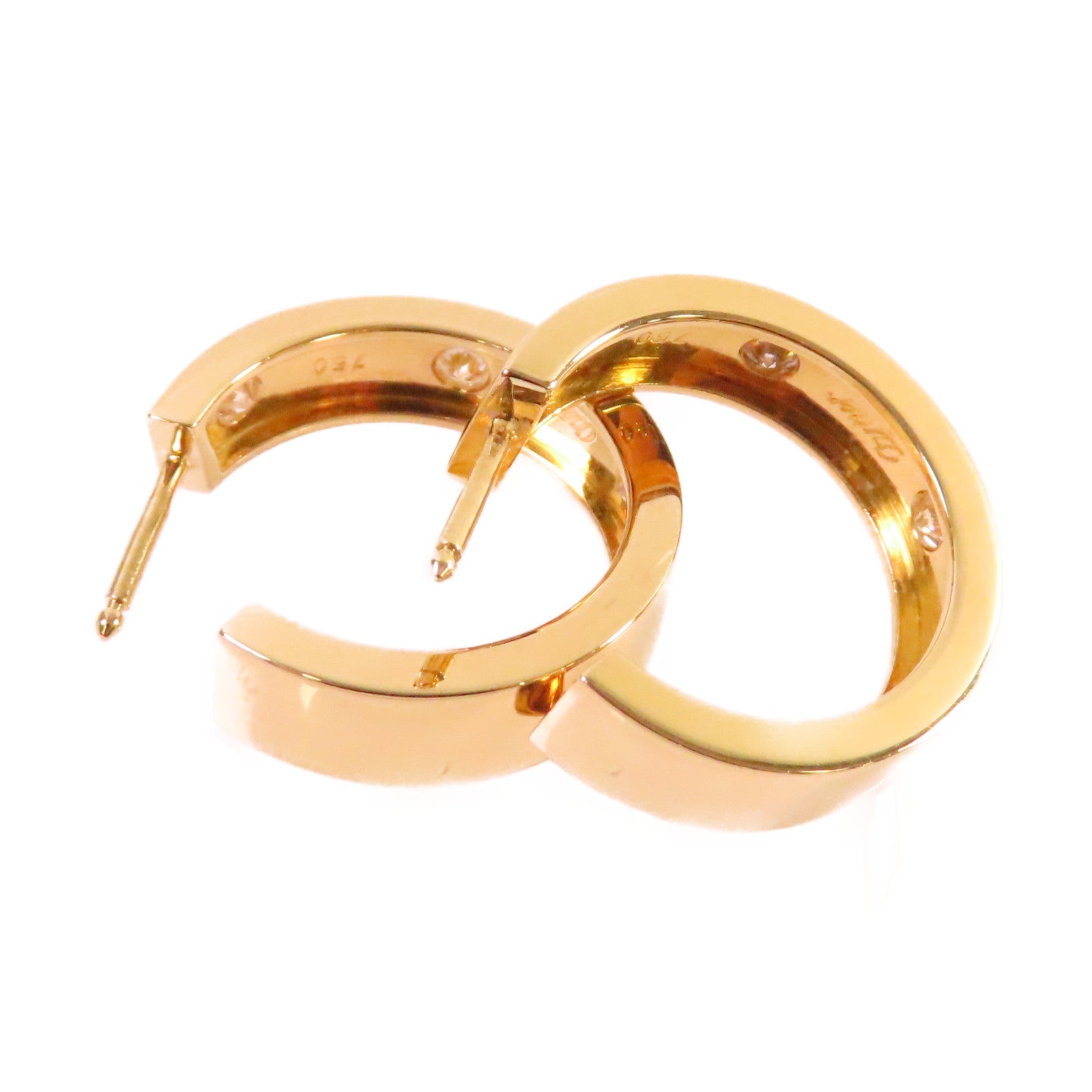 CARTIER 18K黃金/鑽石Love Earrings耳環