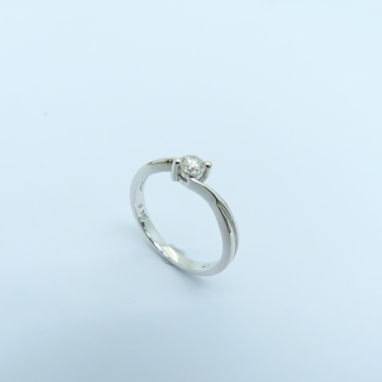 JEWELRY 【激減優惠】18K白金Diamond Ring0.18ct鑽石戒指US#5.25