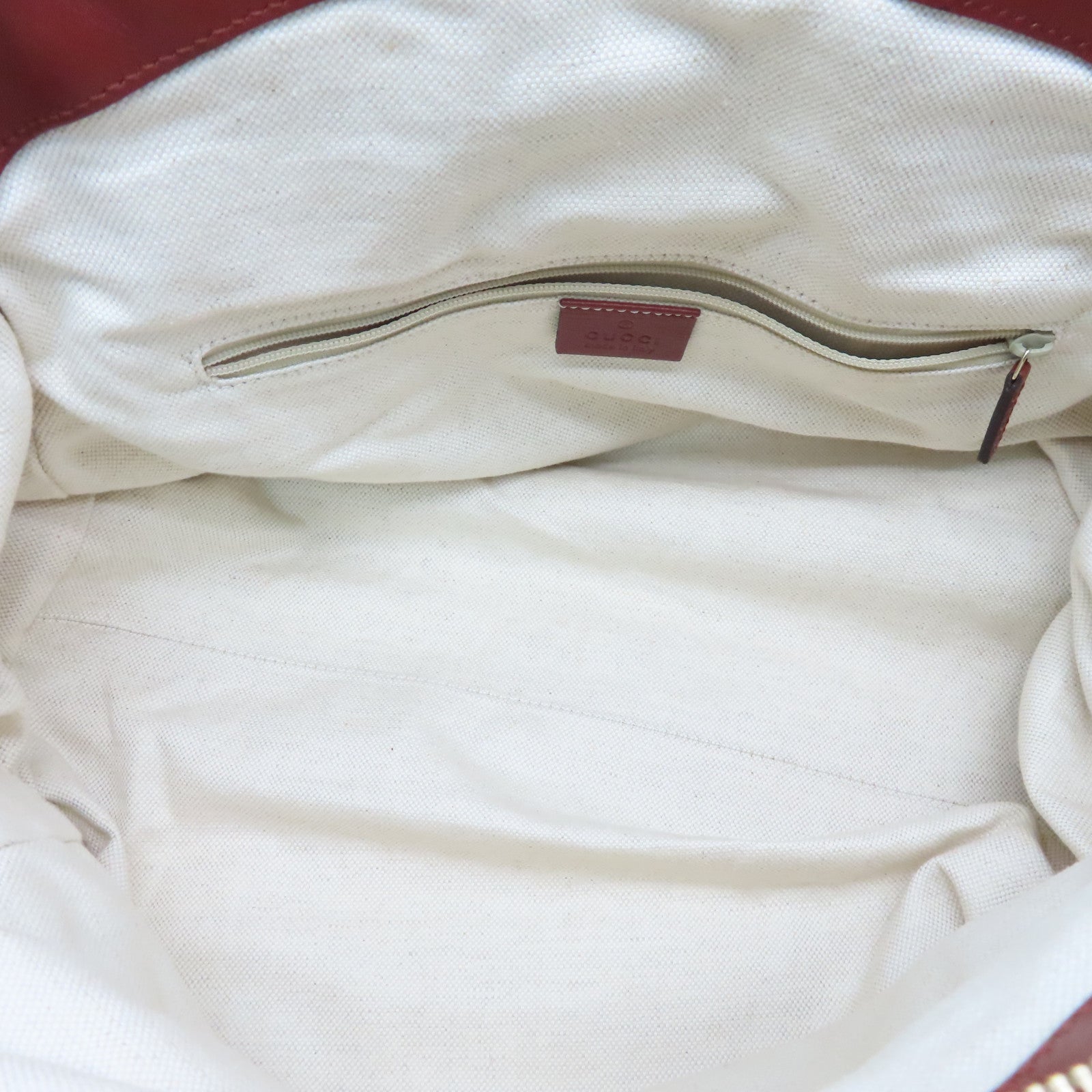 GUCCI Cowhide Leather Shoulder Bag Silver Buckle Handle Shoulder Bag Red