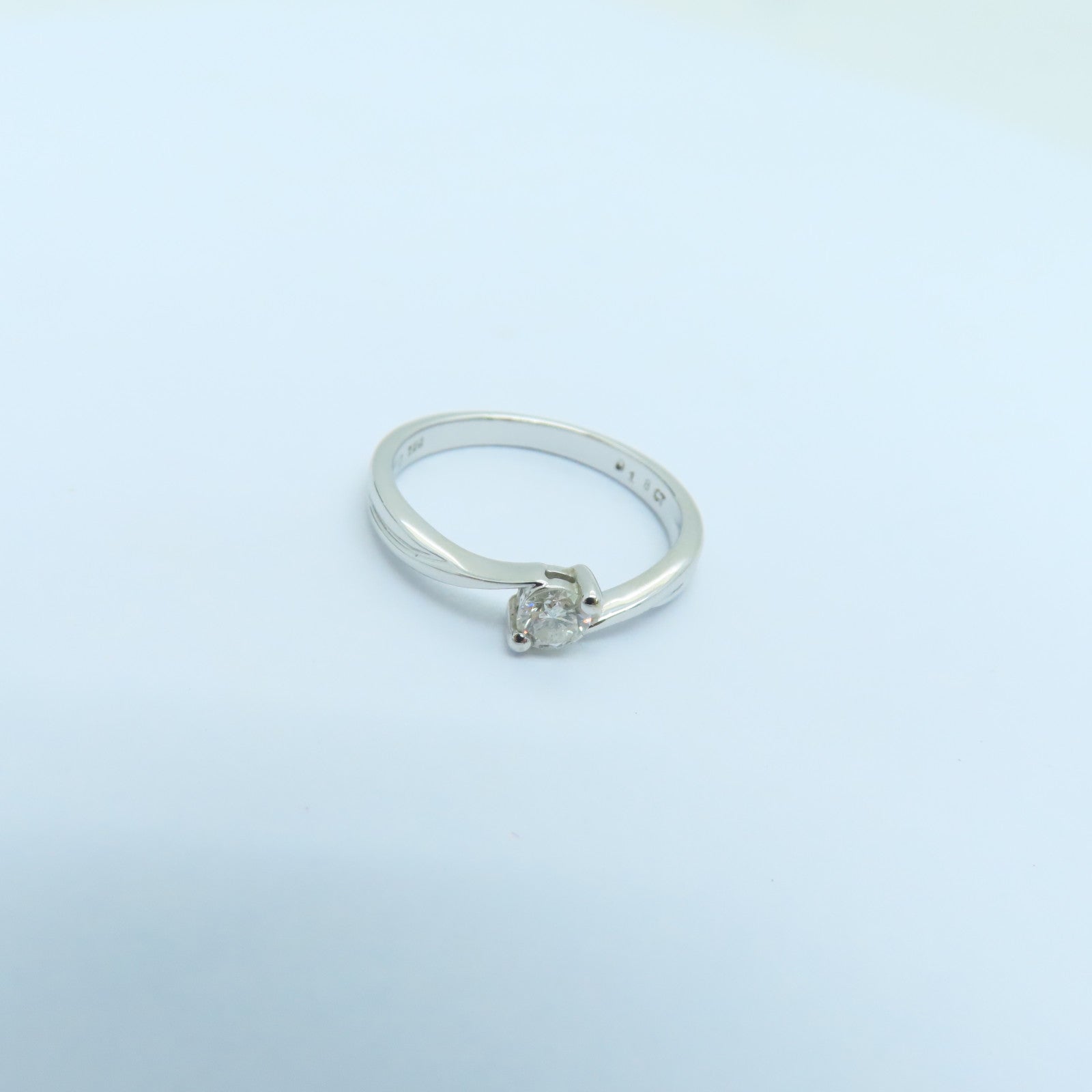 JEWELRY 【激減優惠】18K白金Diamond Ring0.18ct鑽石戒指US#5.25