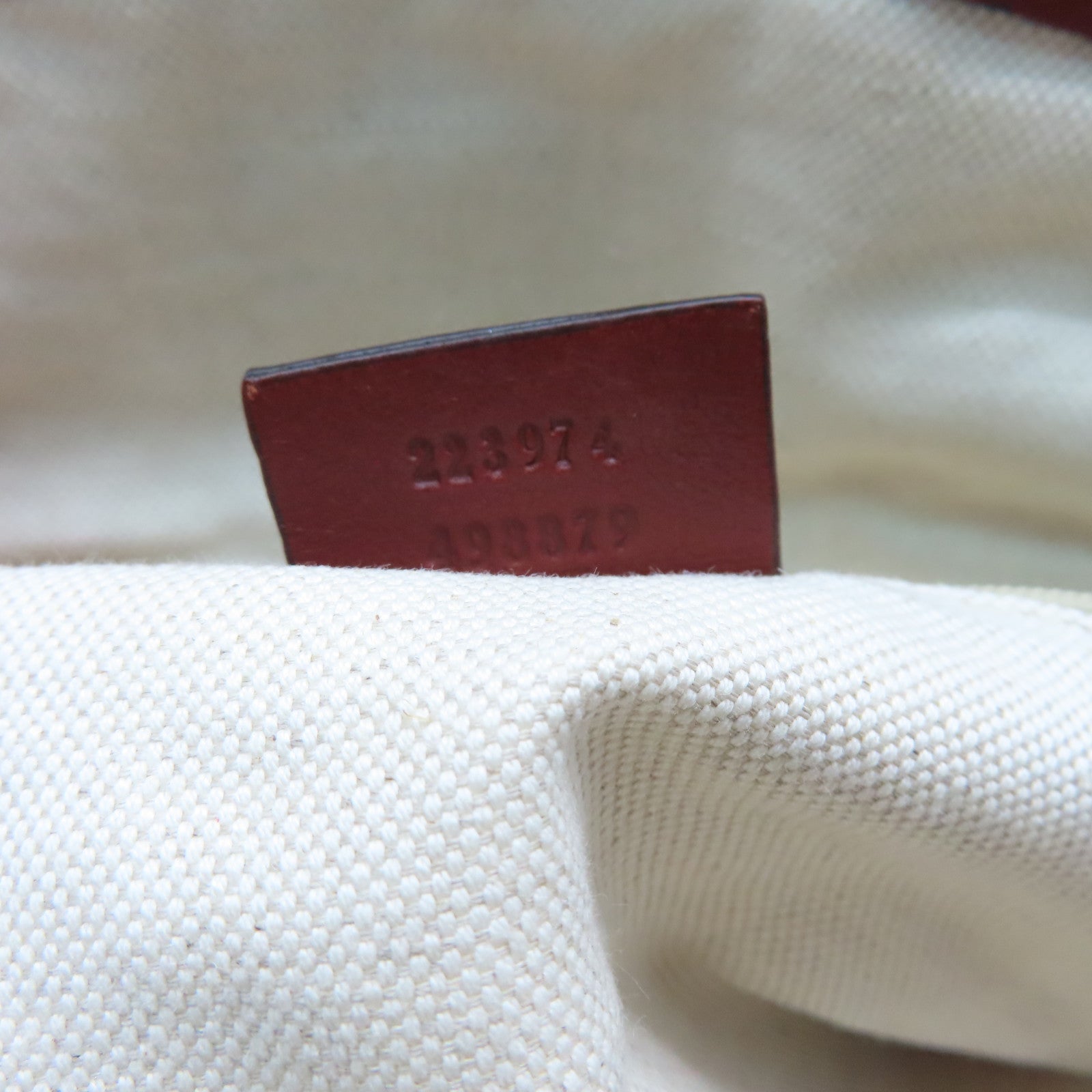 GUCCI Cowhide Leather Shoulder Bag Silver Buckle Handle Shoulder Bag Red