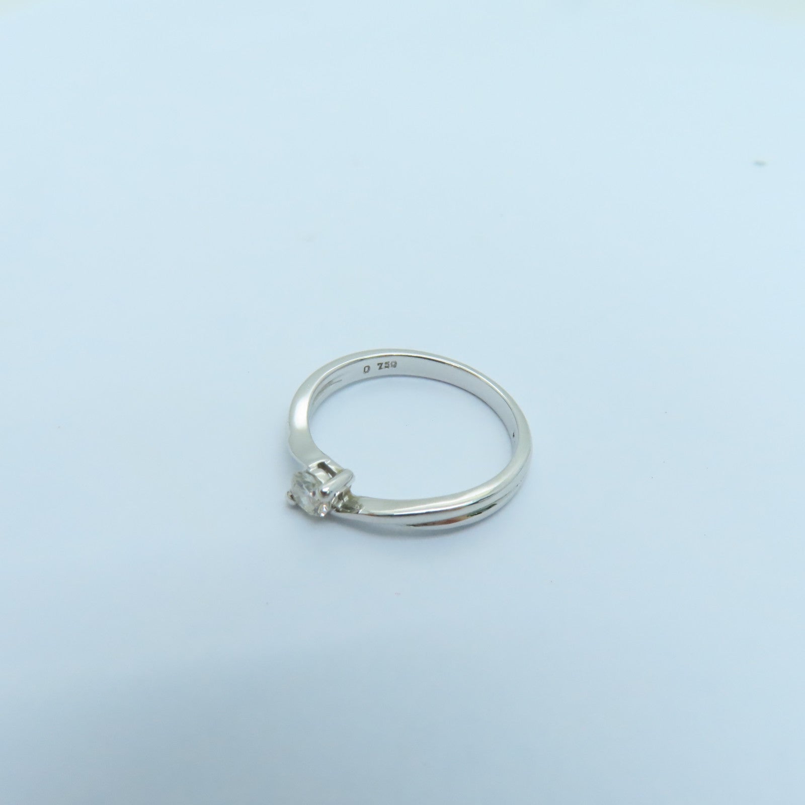 JEWELRY 【激減優惠】18K白金Diamond Ring0.18ct鑽石戒指US#5.25