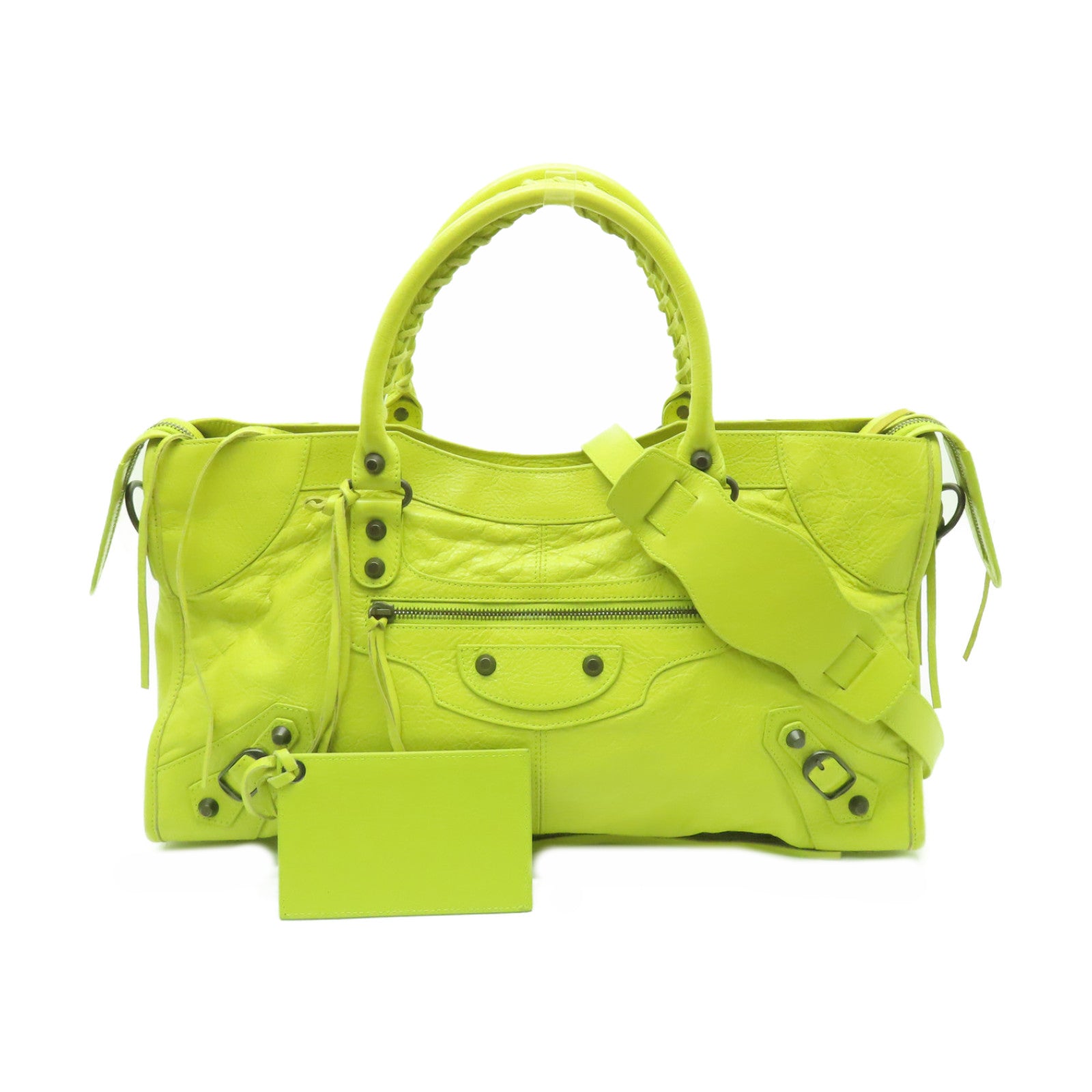 BALENCIAGA 牛皮皮革Part Time手挽肩背兩用袋黃色