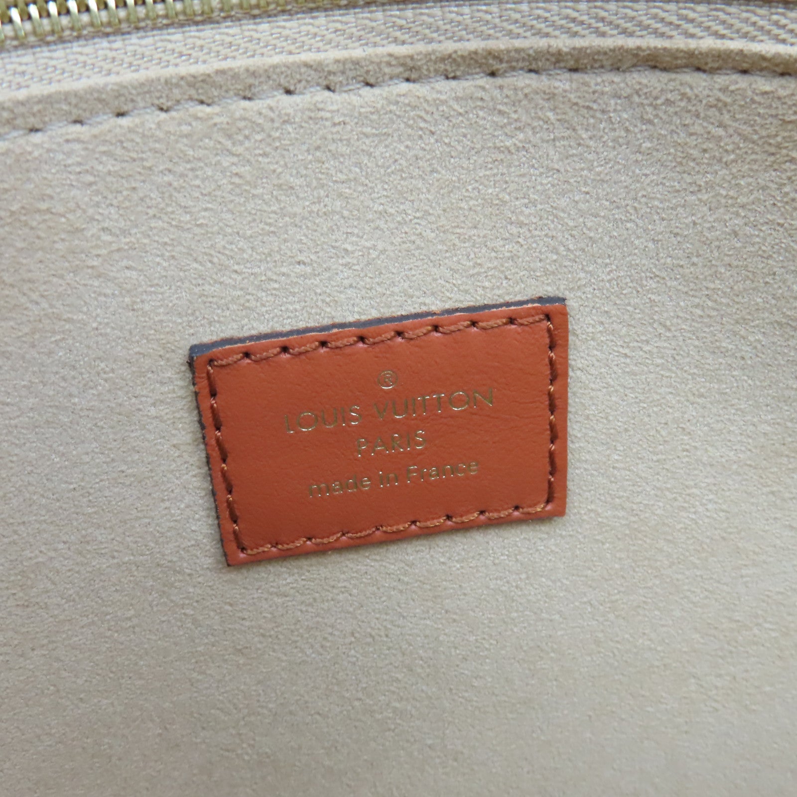 LOUIS VUITTON Monogram Tuffetage On My Side MM 2Way Shoulder Bag手挽肩背兩用袋杏色