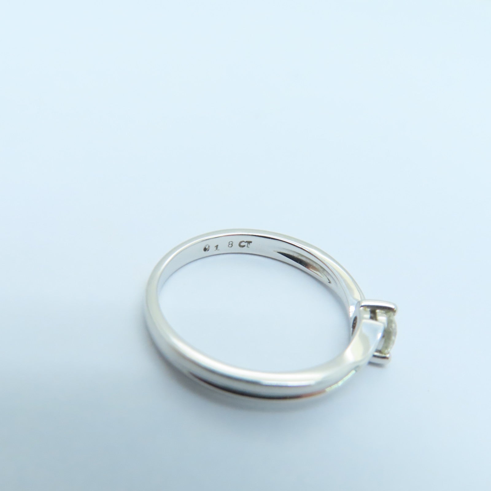 JEWELRY 【激減優惠】18K白金Diamond Ring0.18ct鑽石戒指US#5.25
