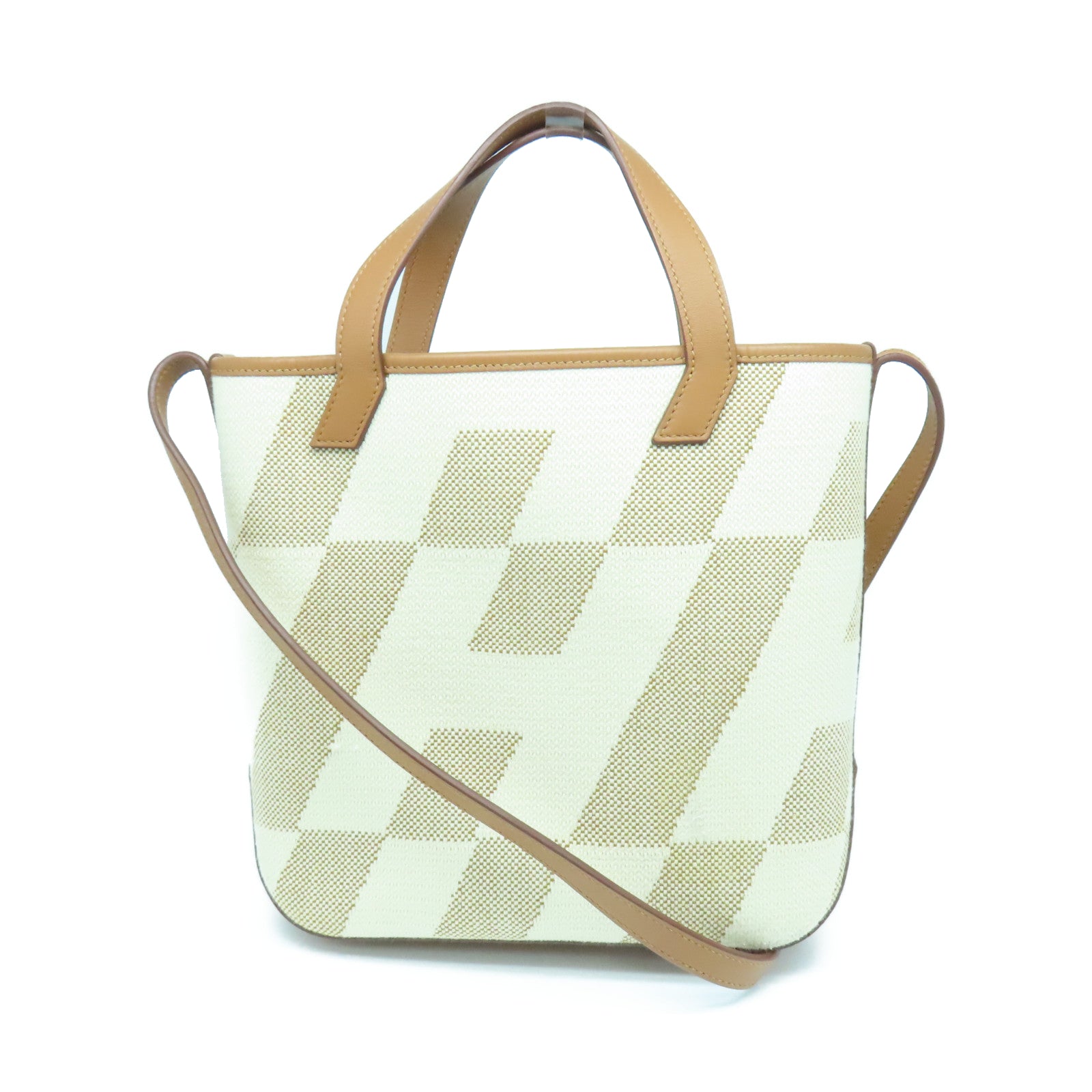 HERMES 帆布Cabas H肩背袋米色
