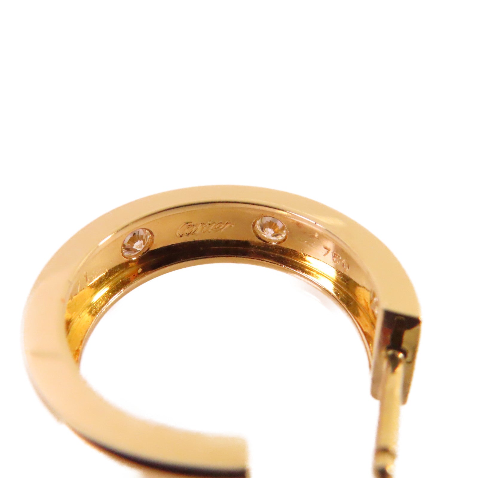 CARTIER 18K黃金/鑽石Love Earrings耳環