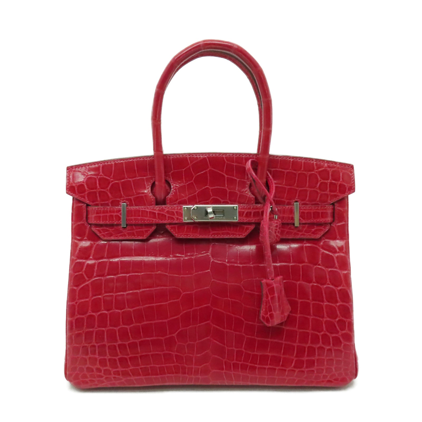 HERMES 【激減優惠】鱷魚皮革Birkin 30手挽袋法拉利紅色