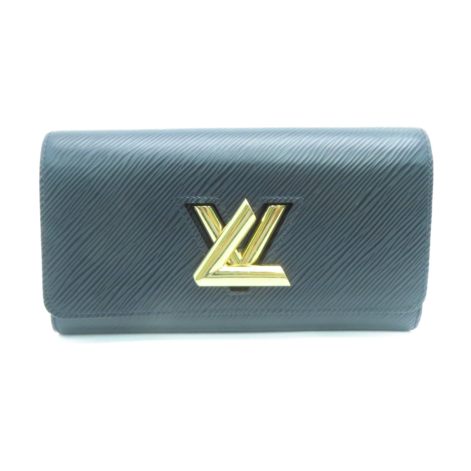 LOUIS VUITTON Epi皮革Twist Wallet金扣长钱包黑色