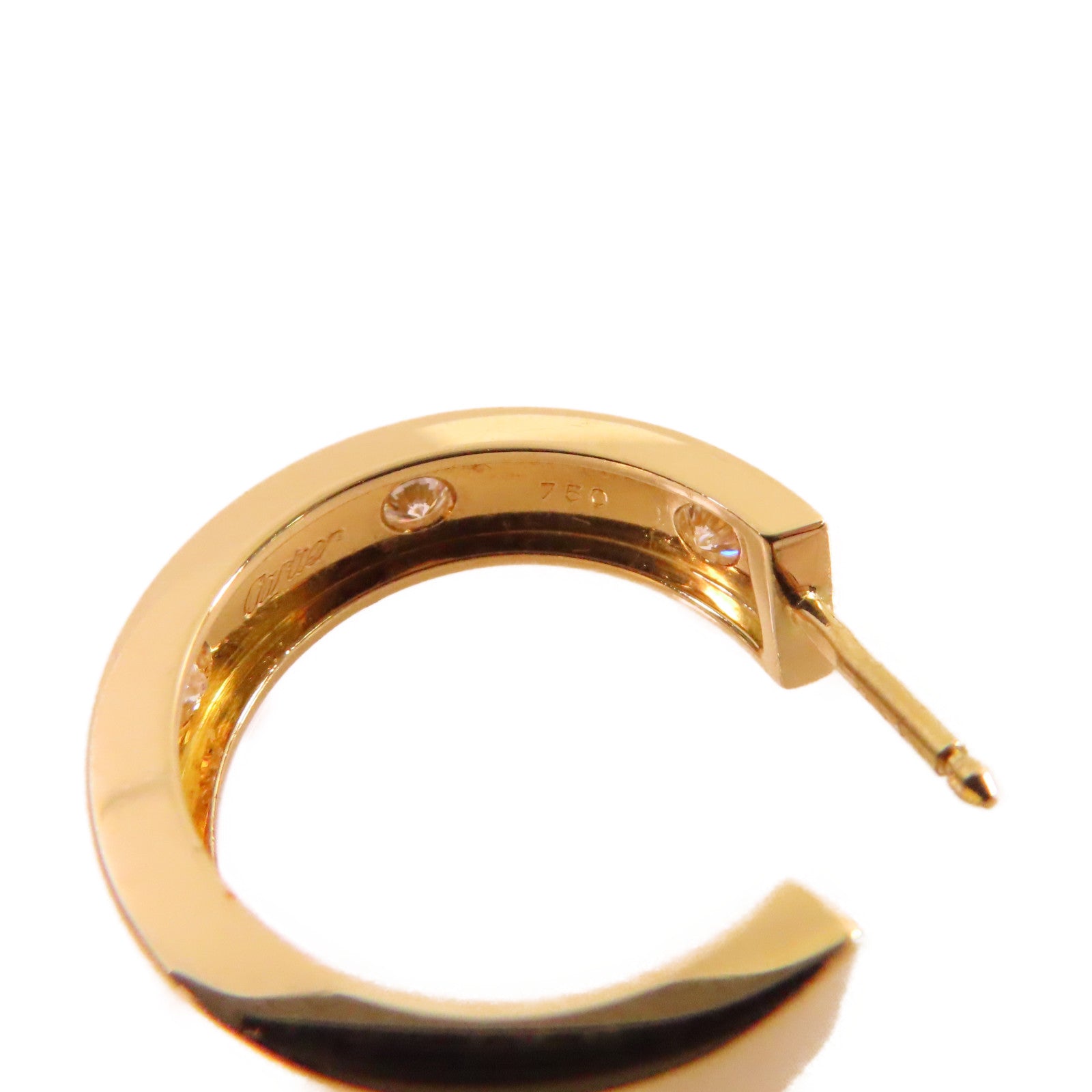 CARTIER 18K黃金/鑽石Love Earrings耳環