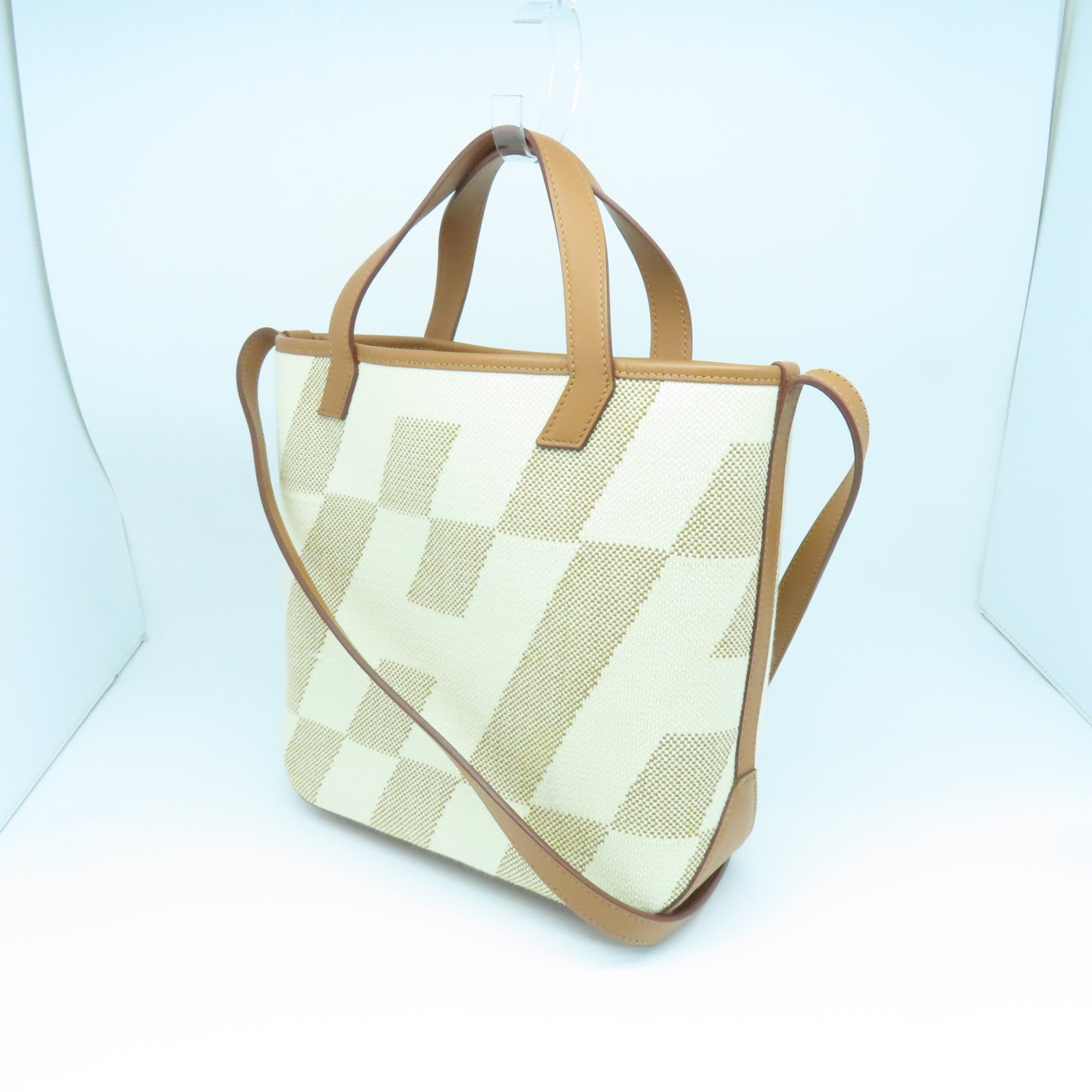 HERMES 帆布Cabas H肩背袋米色